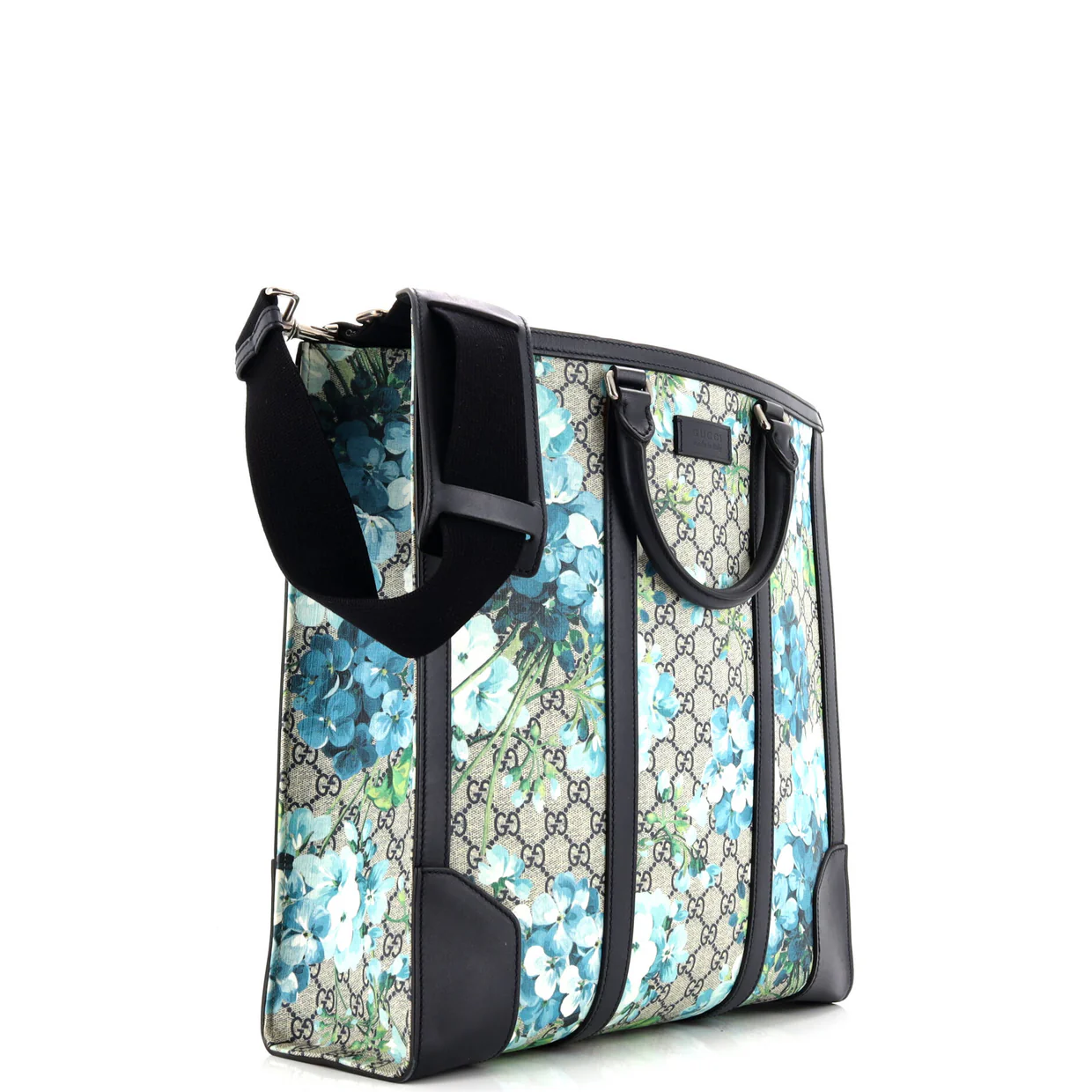 Convertible Tote Blooms Print GG Coated Canvas Tall - Deep Luxury