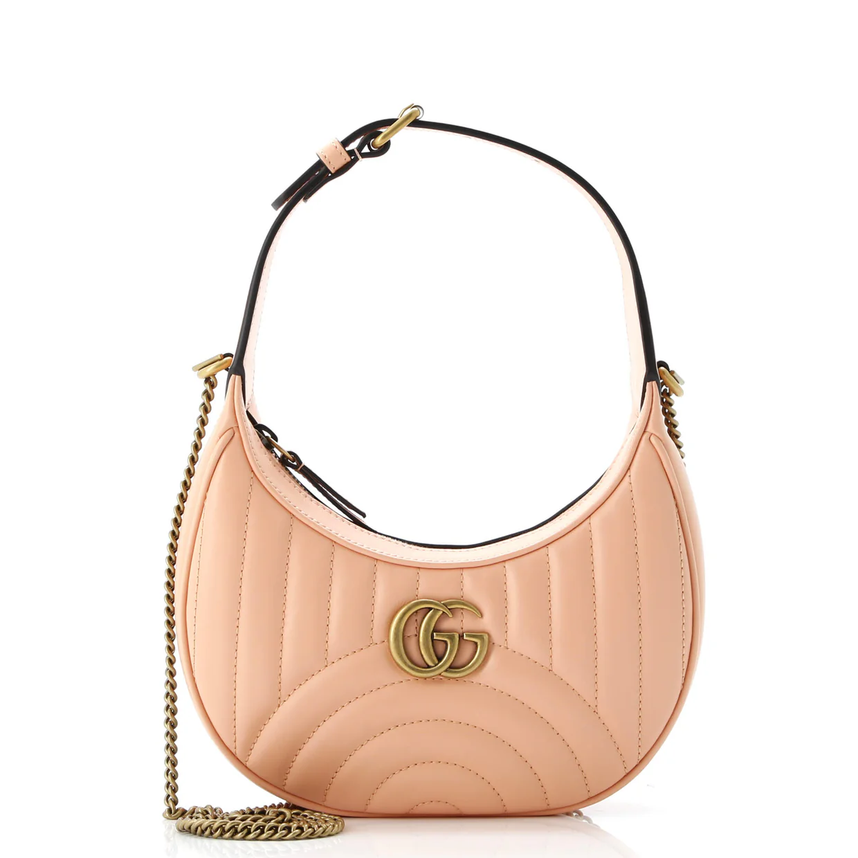 GG Marmont Half Moon Hobo Matelasse Leather Mini - Deep Luxury