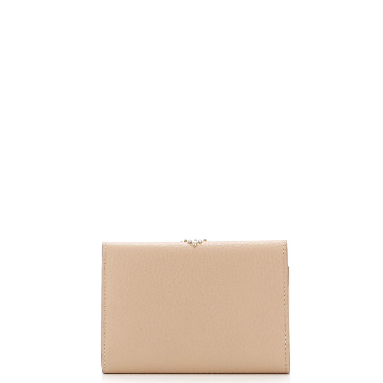 Capucines Wallet Leather with Embellished Detail Compact - Deep Luxury