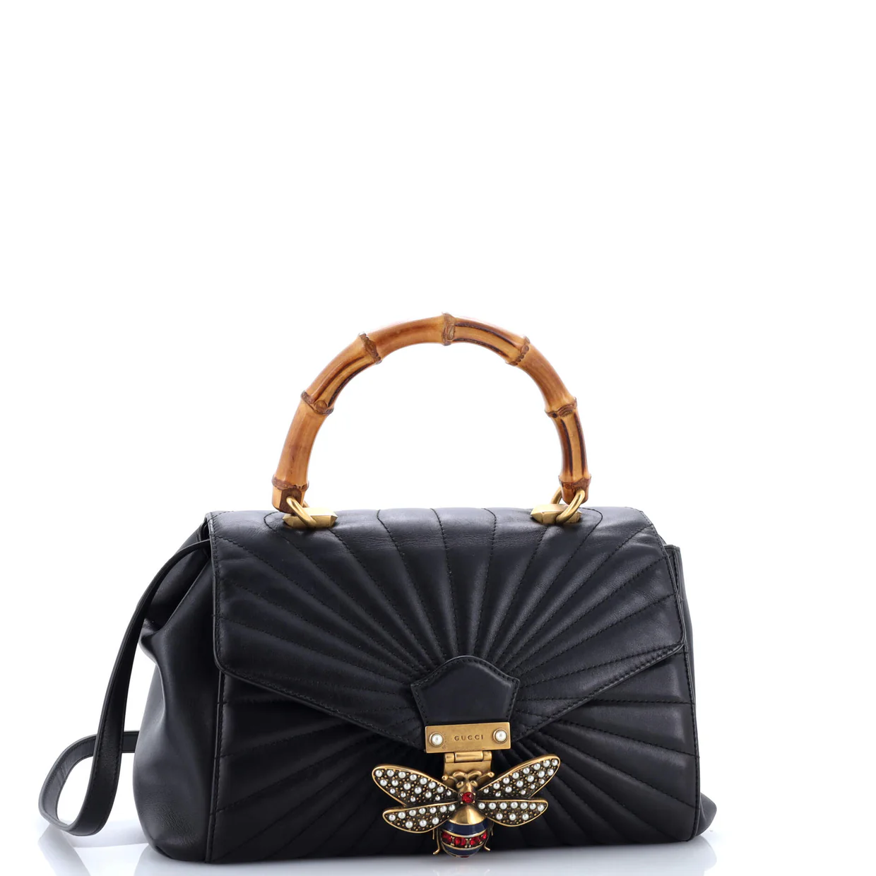 Queen Margaret Top Handle Bag Quilted Leather Medium - Deep Luxury