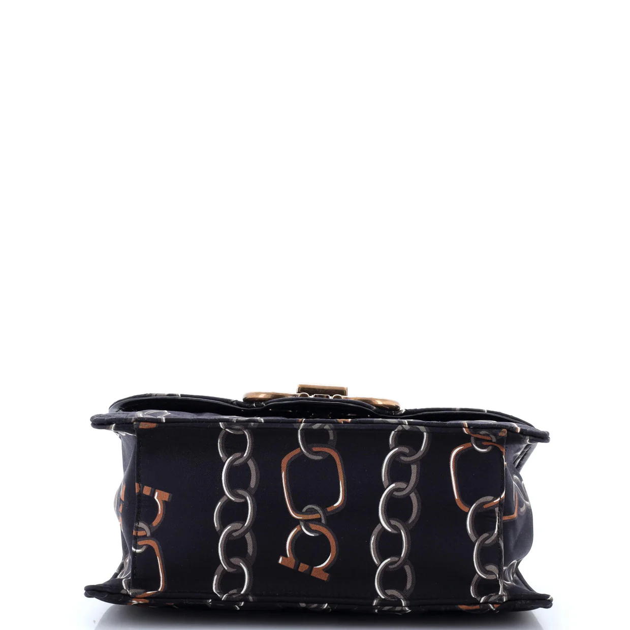 Gancini Turnlock Flap Bag Quilted Printed Silk Medium - Deep Luxury