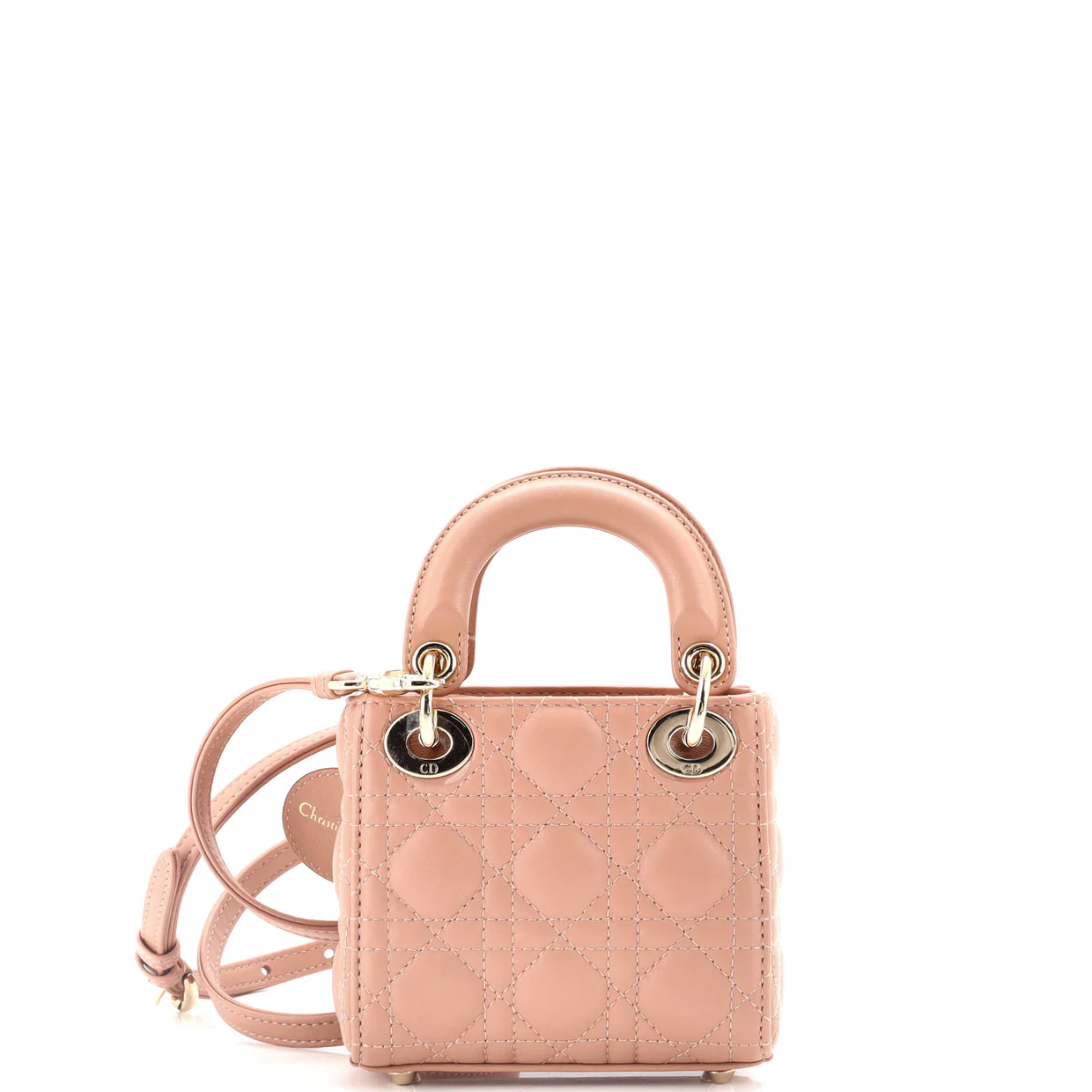 Lady Dior Bag Cannage Quilt Lambskin Micro - Deep Luxury