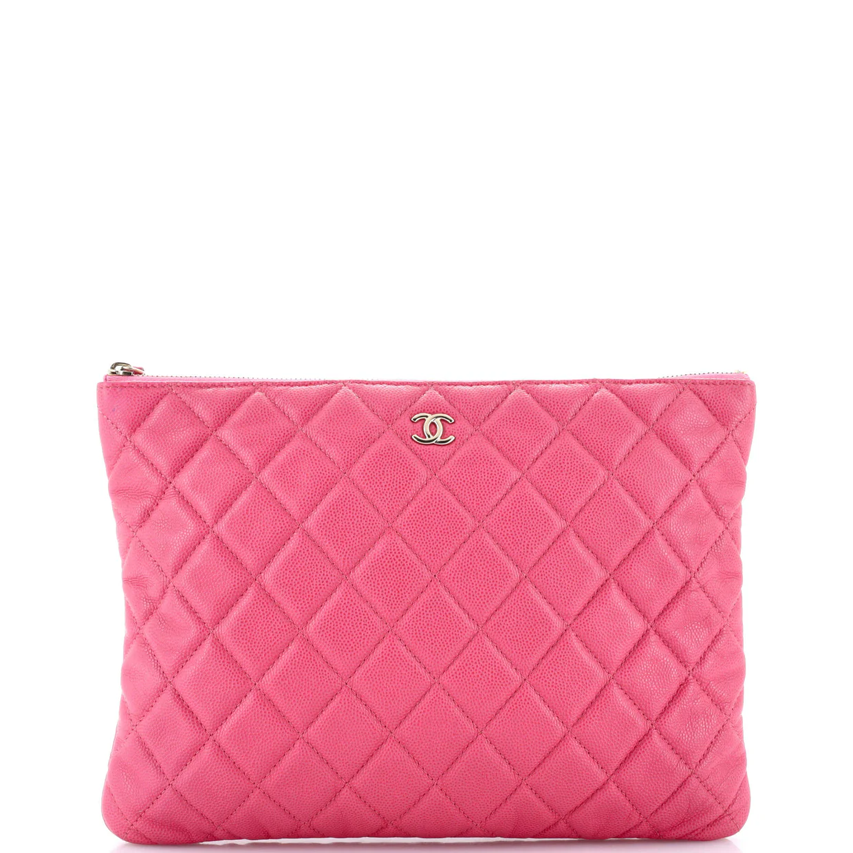 O Case Clutch Quilted Caviar Medium - Deep Luxury