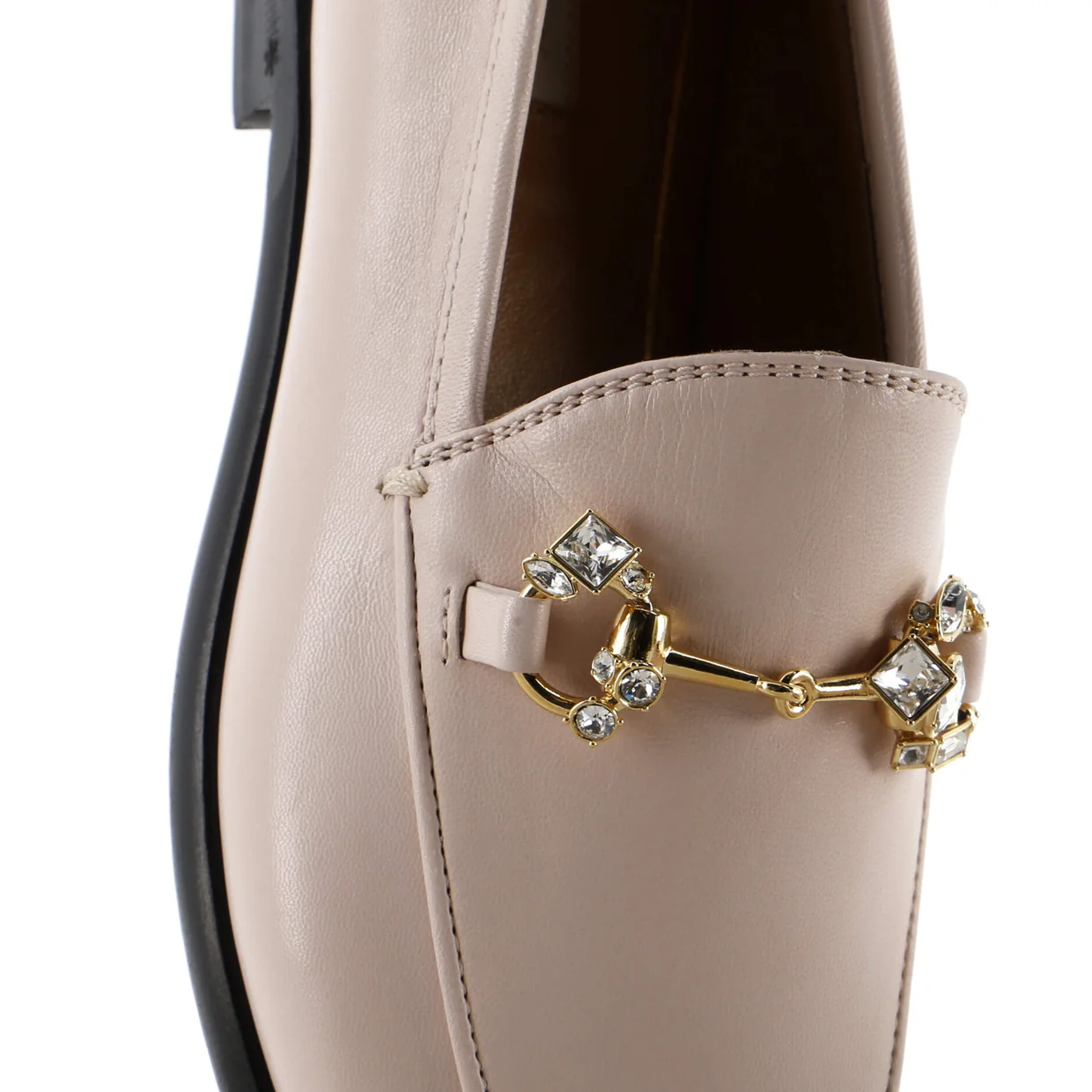 Women's Jordaan Loafers Leather with Crystals - Deep Luxury