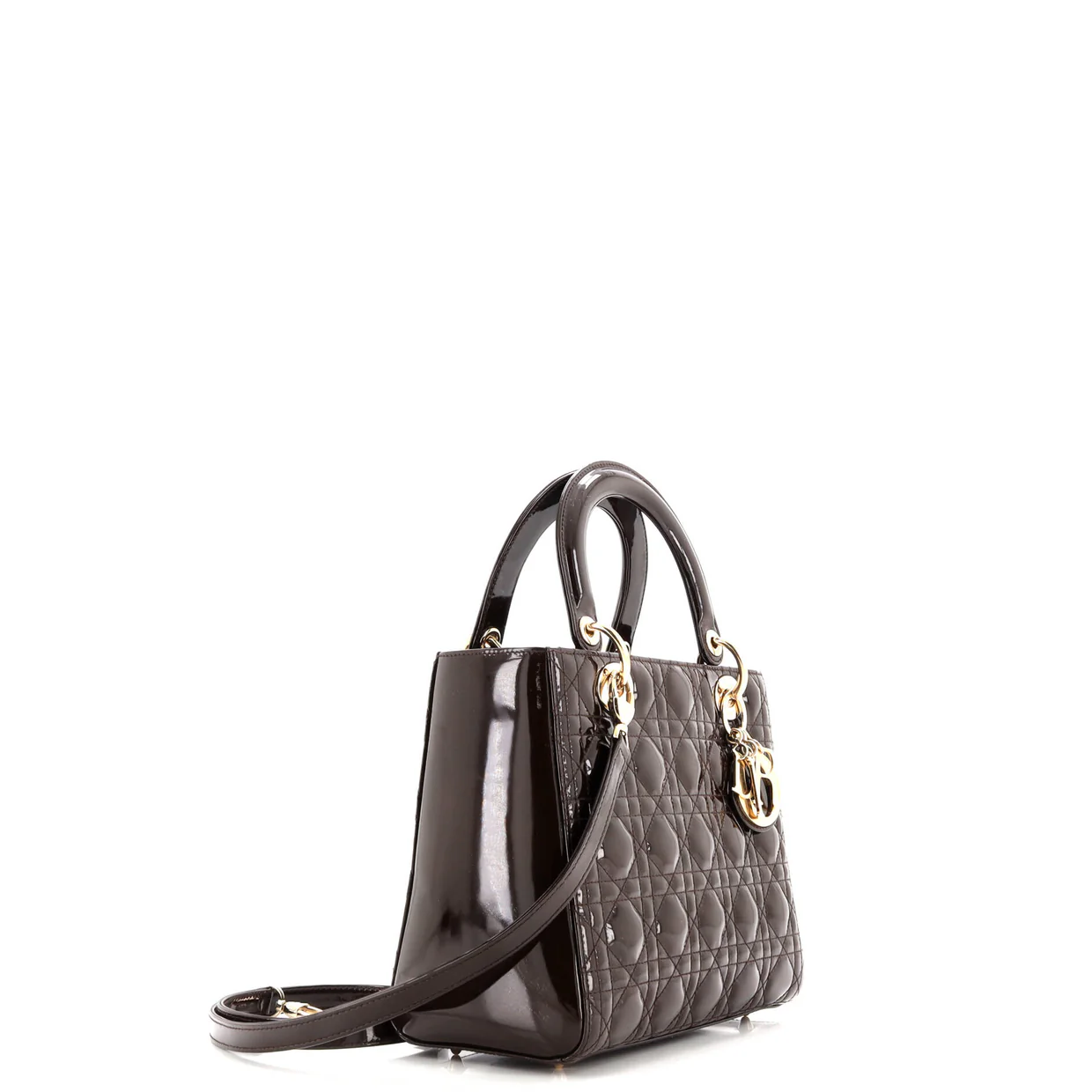 Lady Dior Bag Cannage Quilt Patent Medium - Deep Luxury