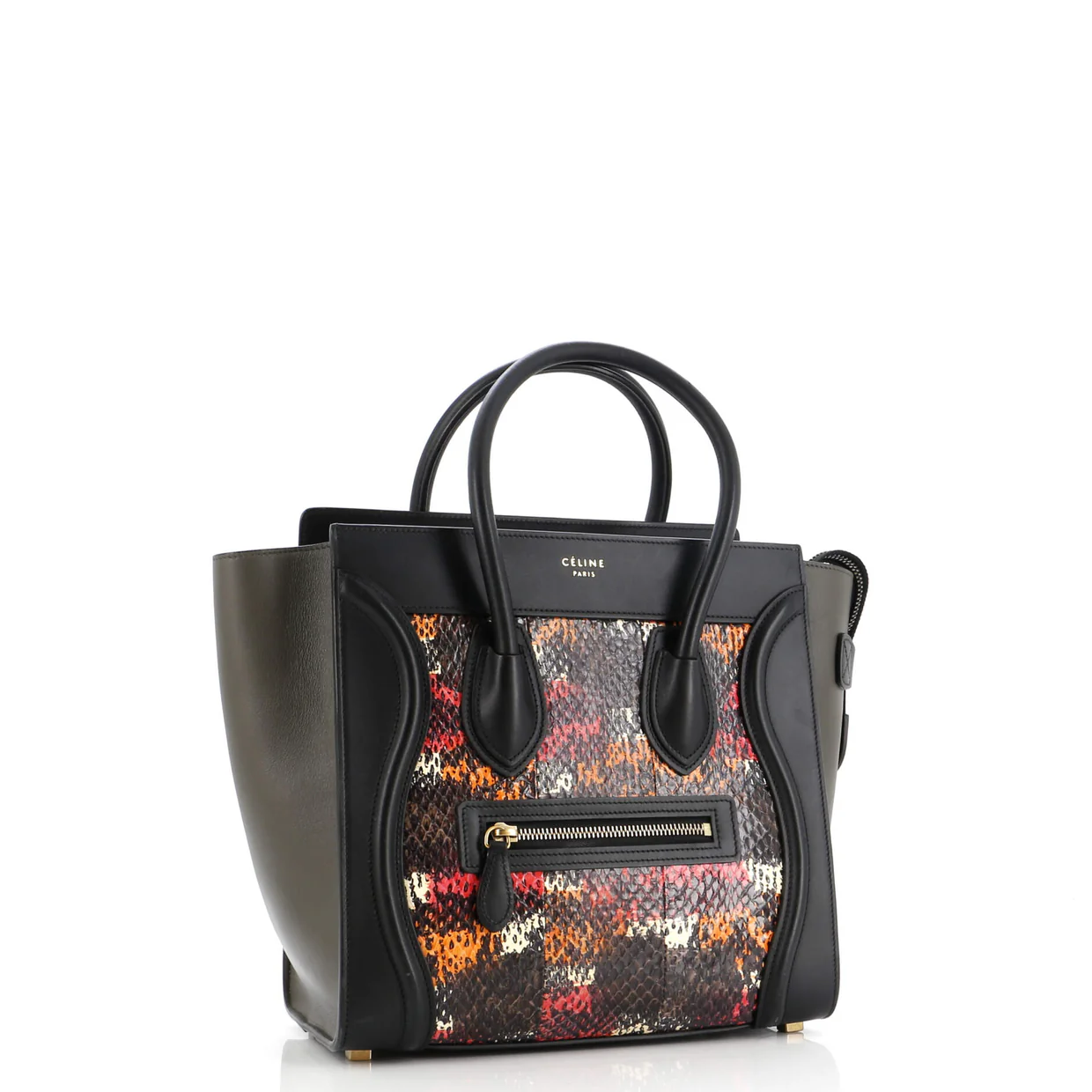 Luggage Bag Python and Leather Micro - Deep Luxury