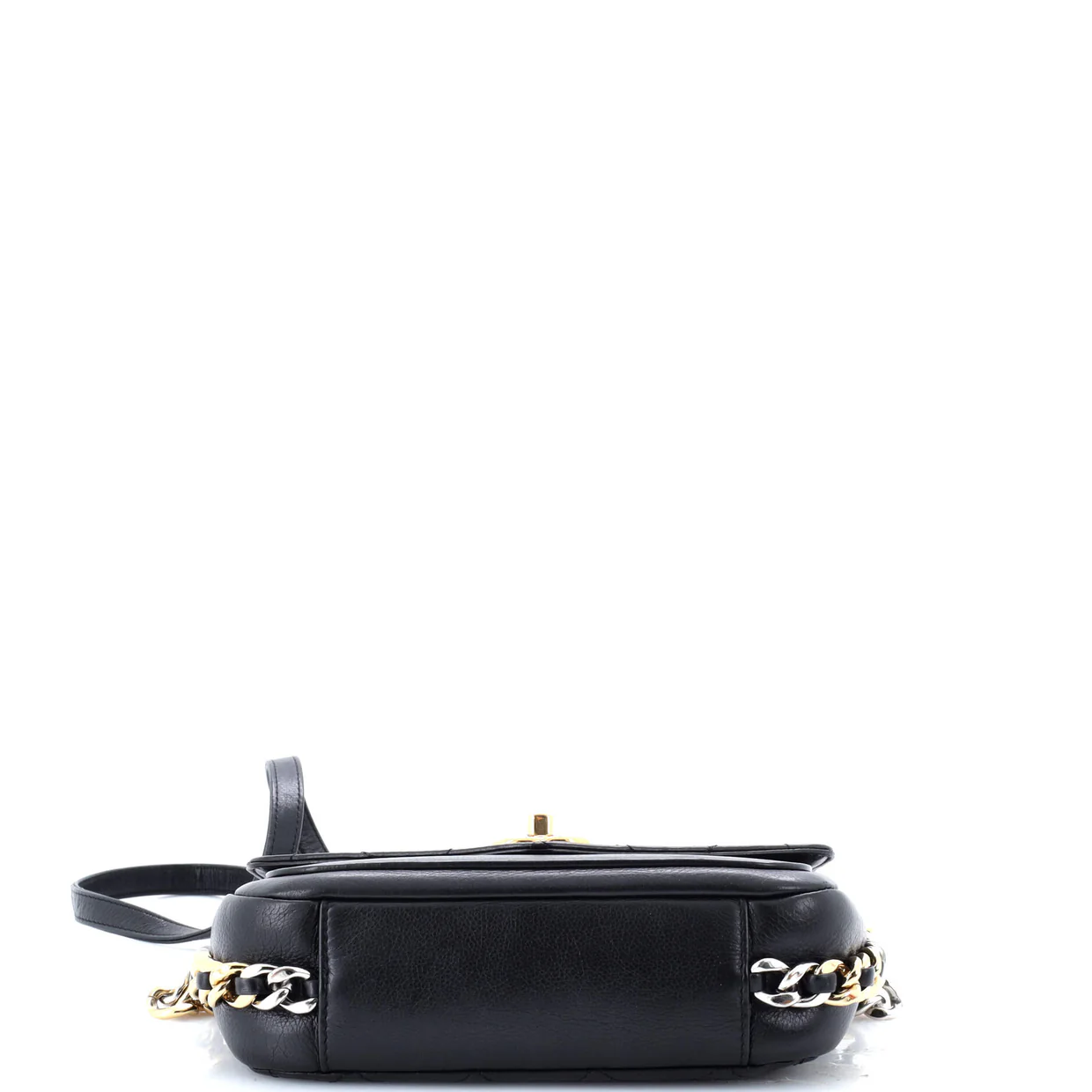 Two Tone Envelope Flap Bag Quilted Calfskin Medium - Deep Luxury