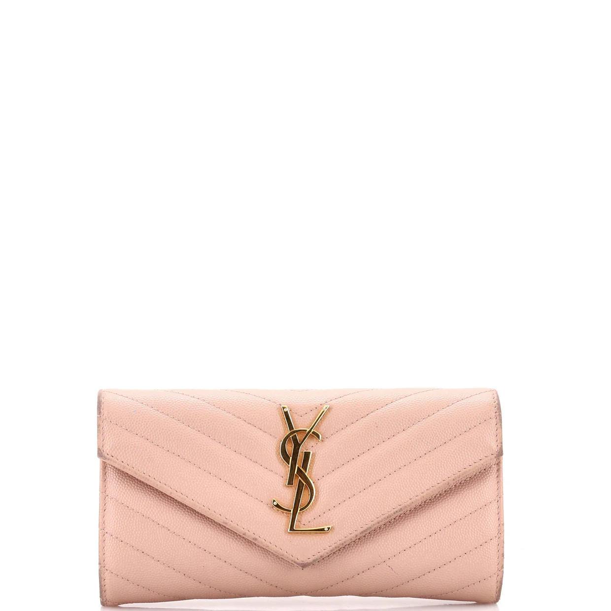 Classic Monogram Flap Wallet Matelasse Chevron Leather Large - Deep Luxury