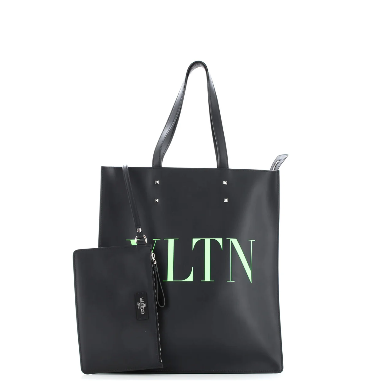 VLTN Rockstud Shopping Tote Printed Leather Tall - Deep Luxury