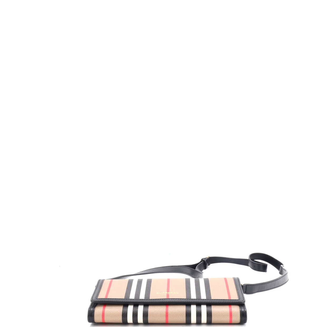 Hannah Wallet on Strap Icon Stripe E-Canvas - Deep Luxury