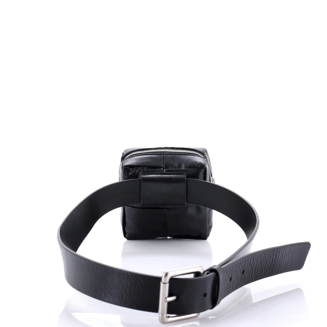 Cassette Stretch Pouch Belt Bag Maxi Intrecciato Leather - Deep Luxury