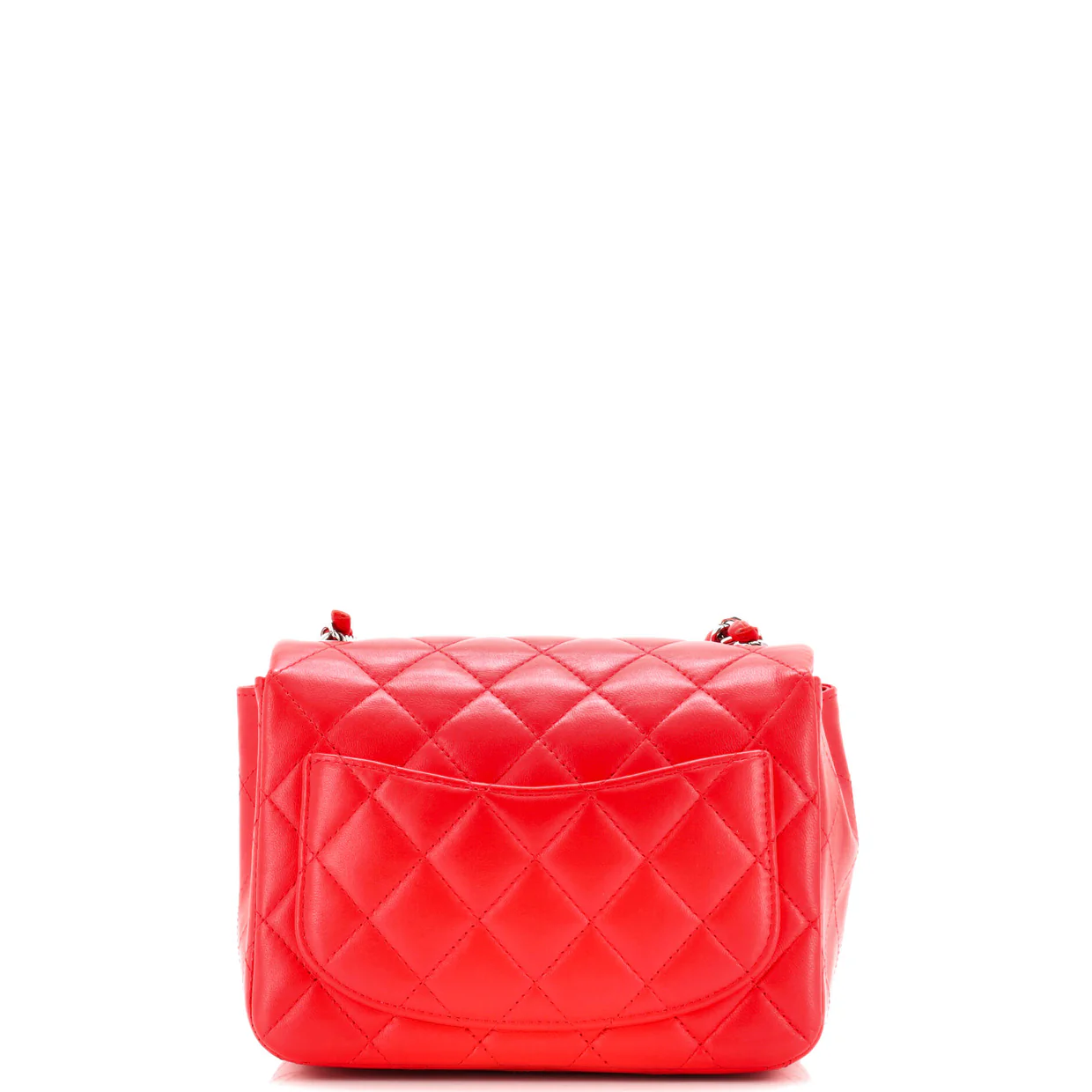 Square Classic Single Flap Bag Quilted Lambskin Mini - Deep Luxury