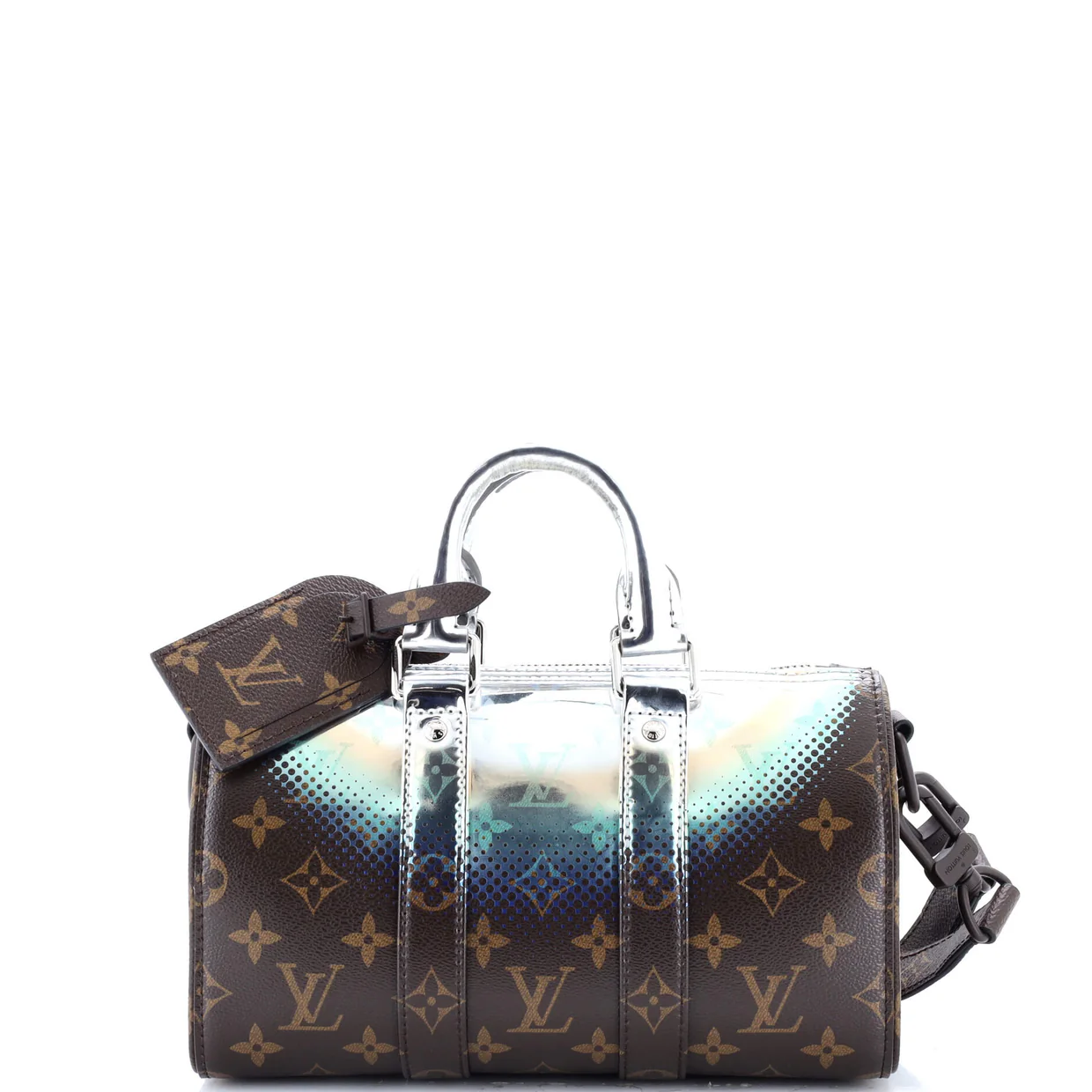 Keepall Bandouliere Bag Limited Edition Metallic Nebula Monogram Canvas 25 - Deep Luxury