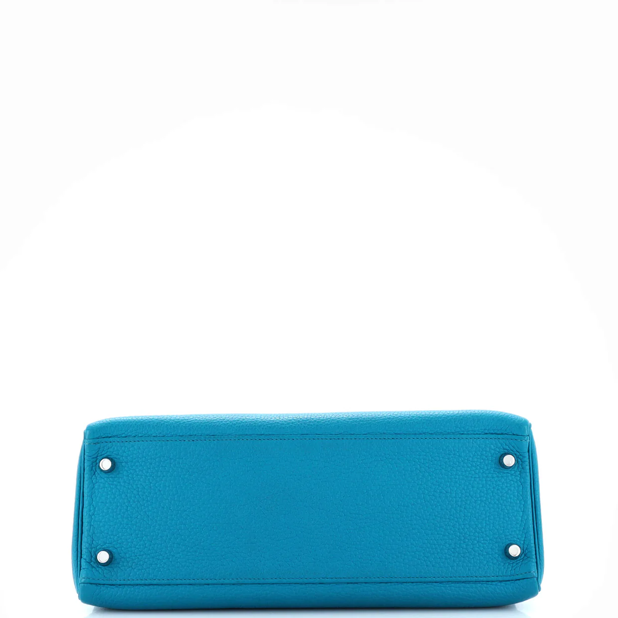 Kelly Handbag Bleu Izmir Togo with Palladium Hardware 32 - Deep Luxury