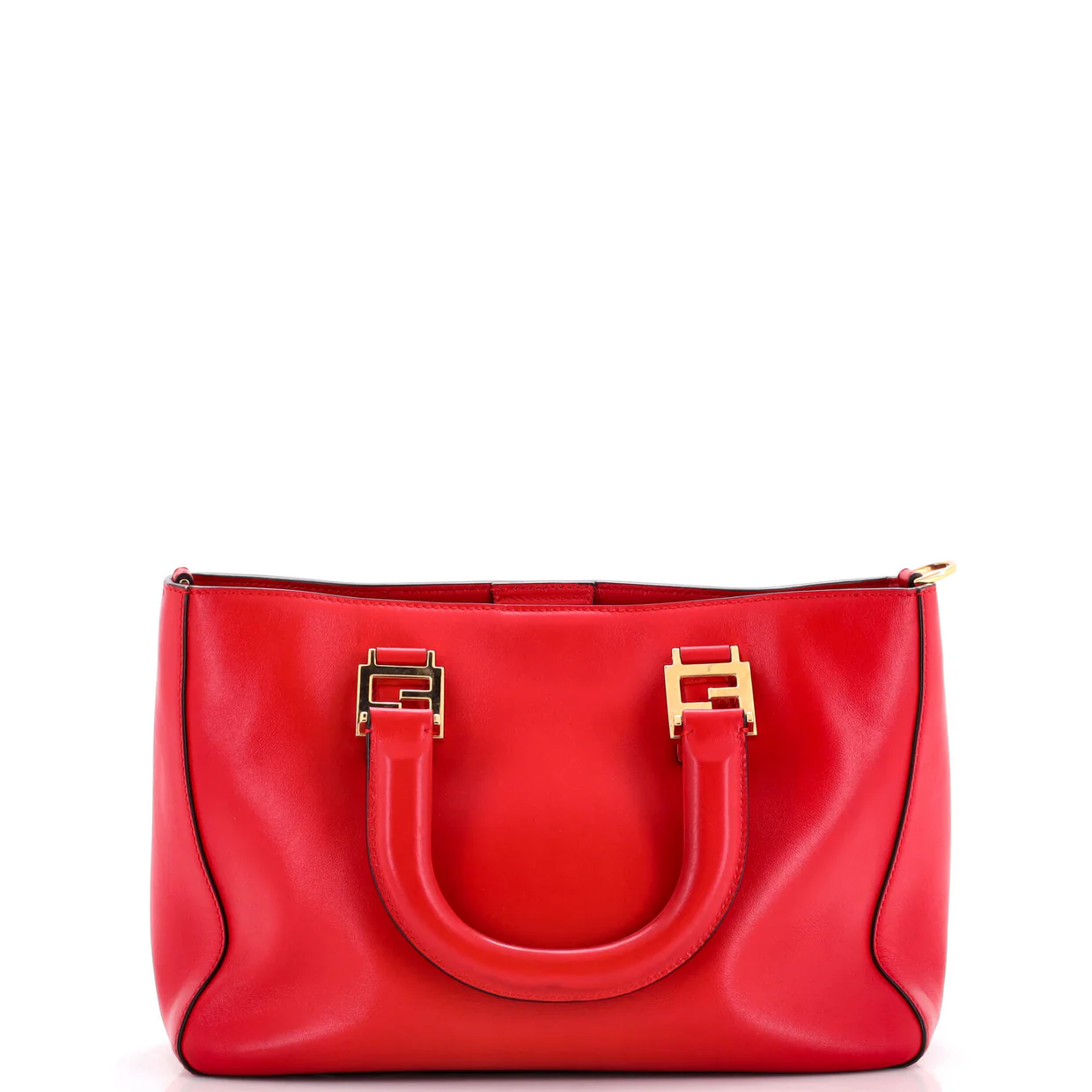 FF Handle Tote Leather Small - Deep Luxury