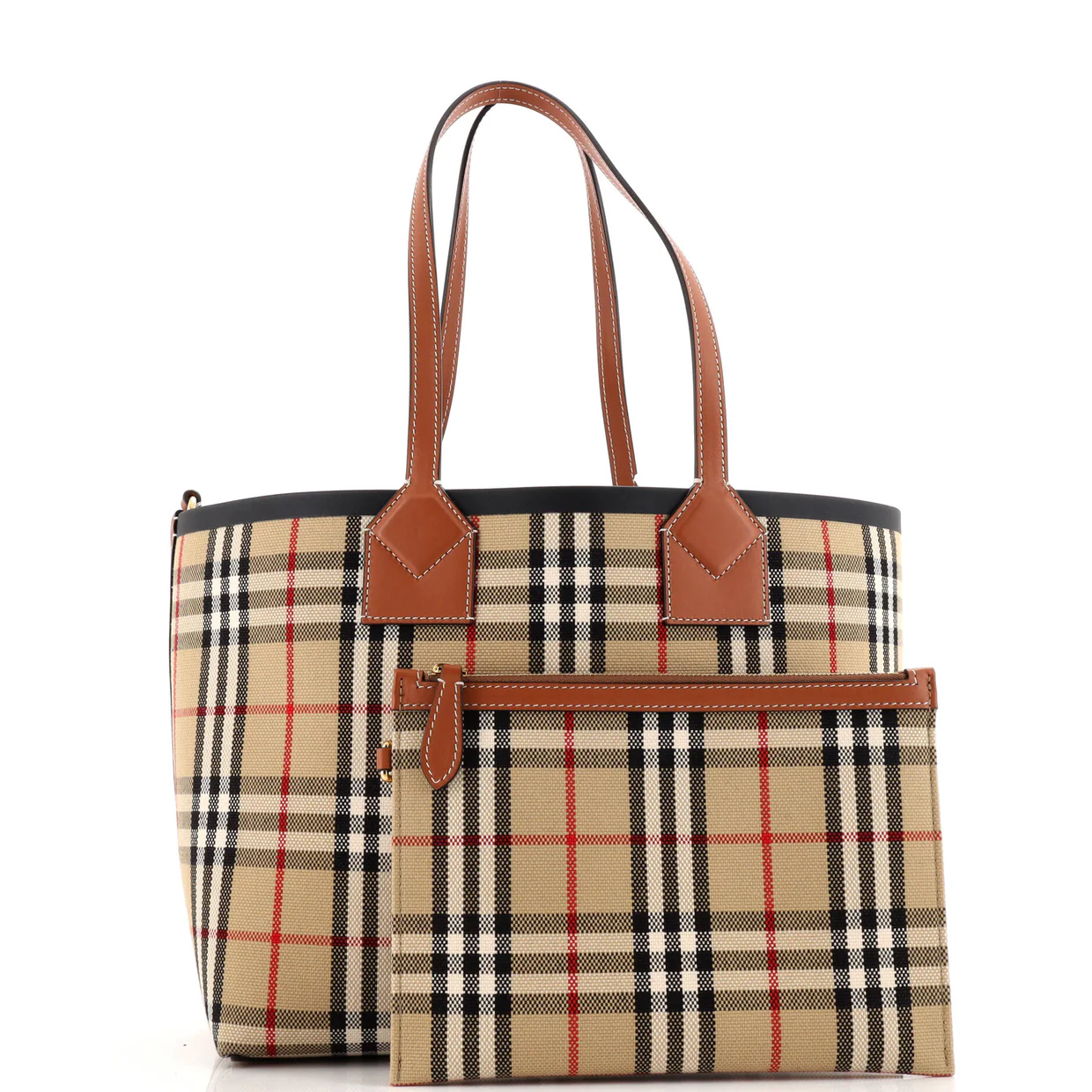 London Tote Vintage Check Canvas Small - Deep Luxury
