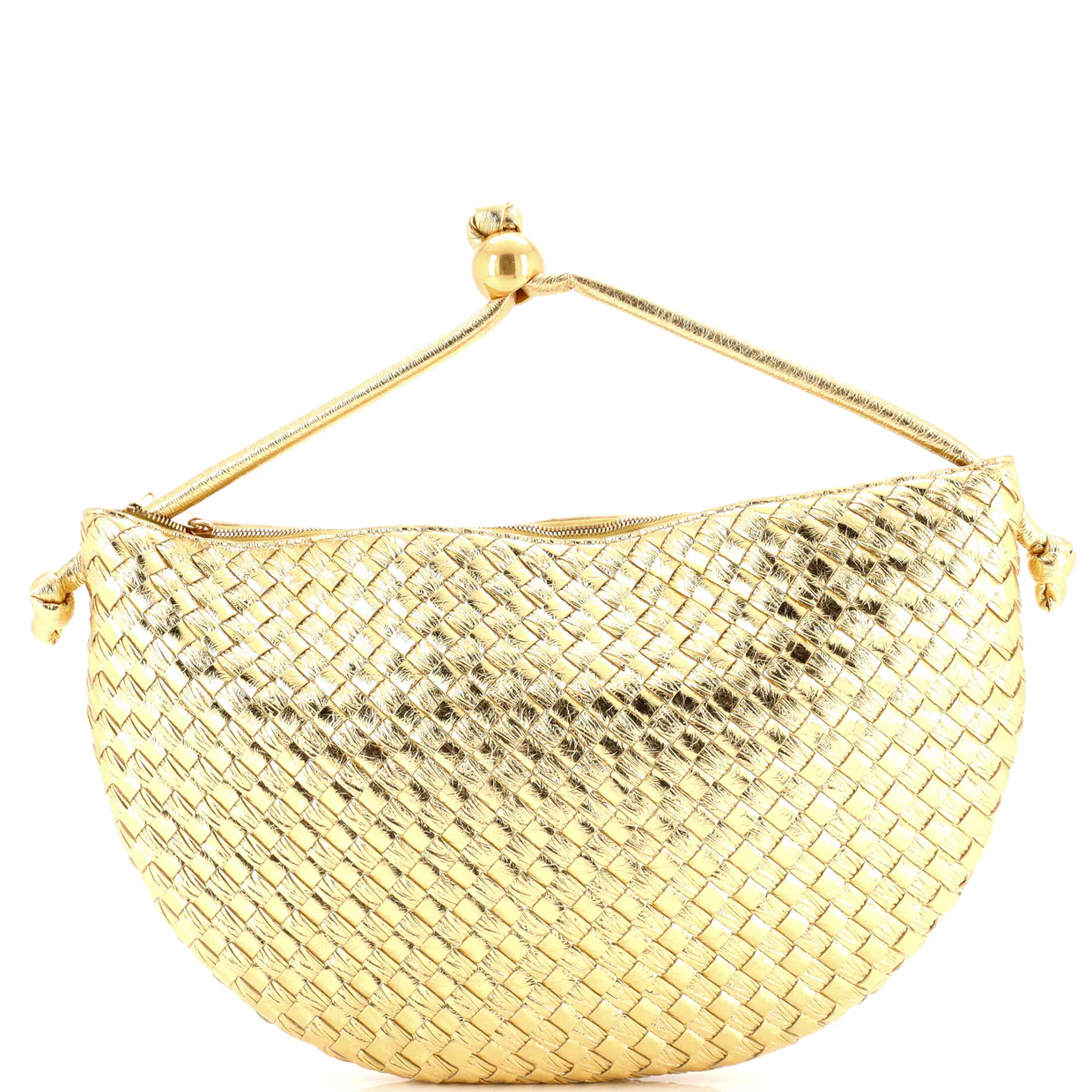 Turn Pouch Intrecciato Metallic Nappa Medium - Deep Luxury