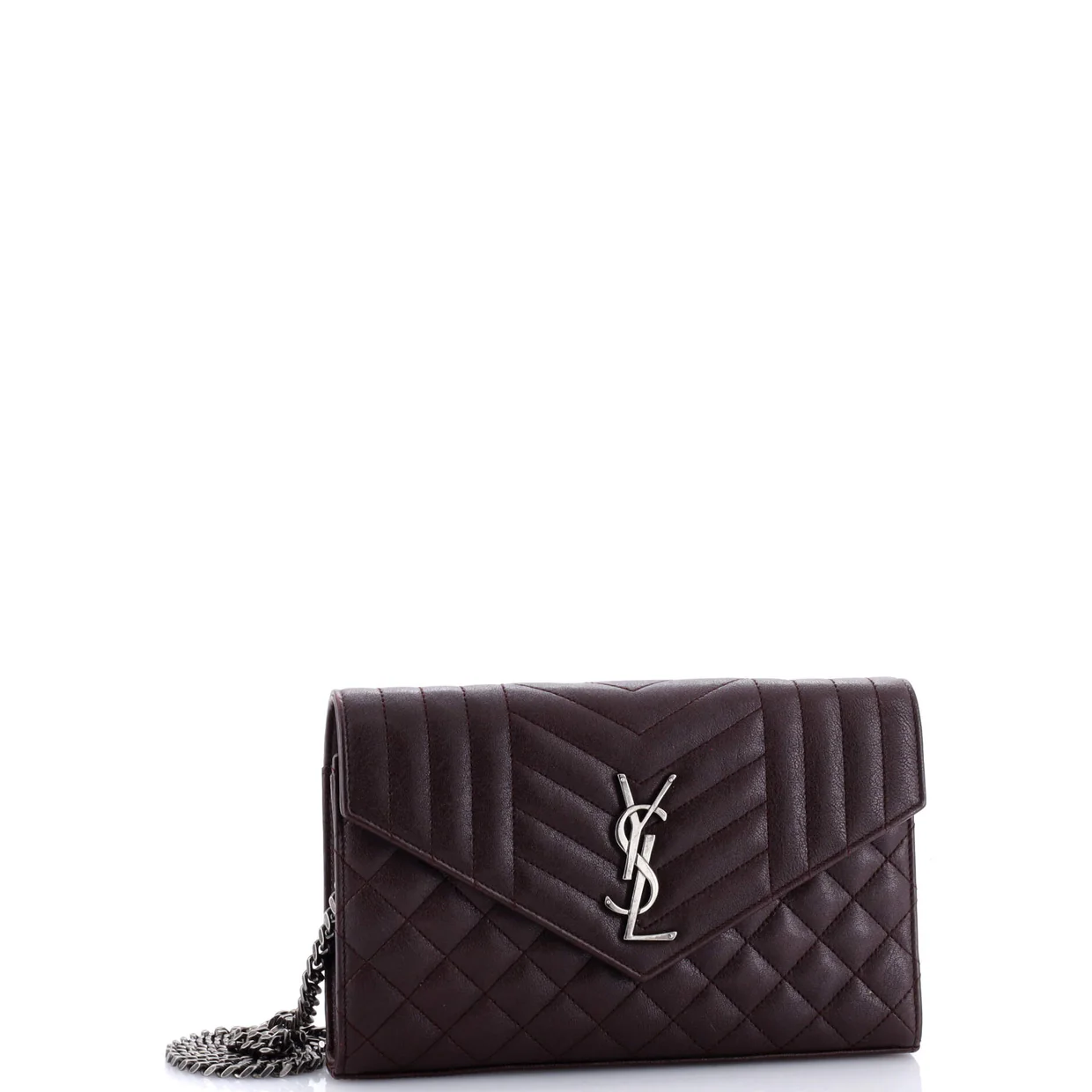 Classic Monogram Chain Wallet Mixed Matelasse Leather Medium - Deep Luxury