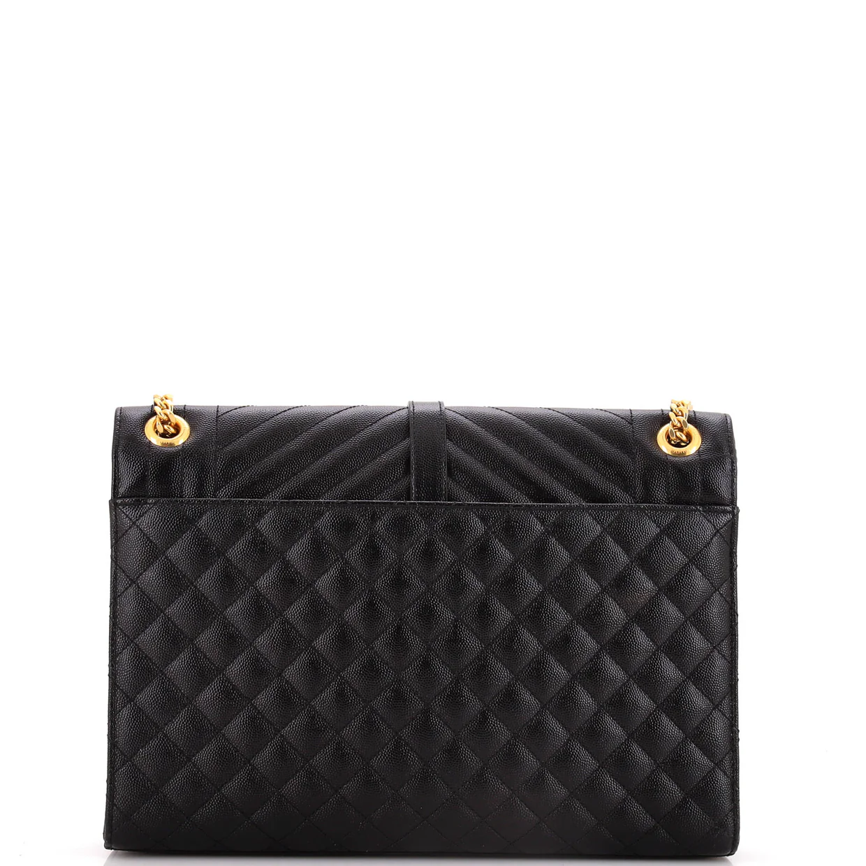 Classic Monogram Envelope Satchel Mixed Matelasse Leather Large - Deep Luxury