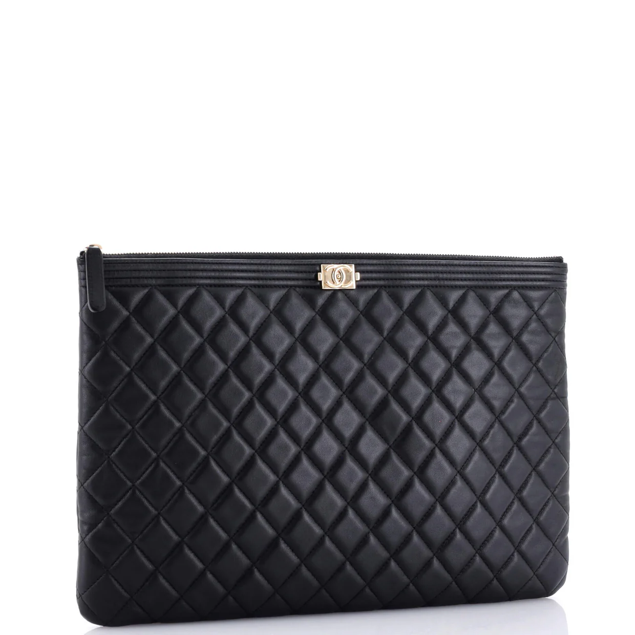 Boy O Case Clutch Quilted Lambskin Large - Deep Luxury