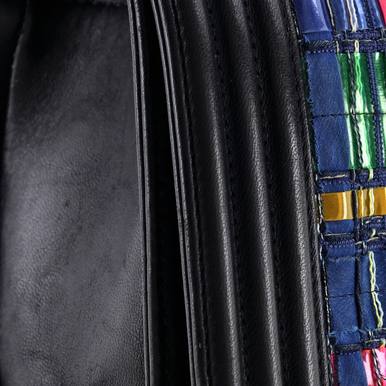 Boy Flap Bag Woven PVC with Lambskin Old Medium - Deep Luxury