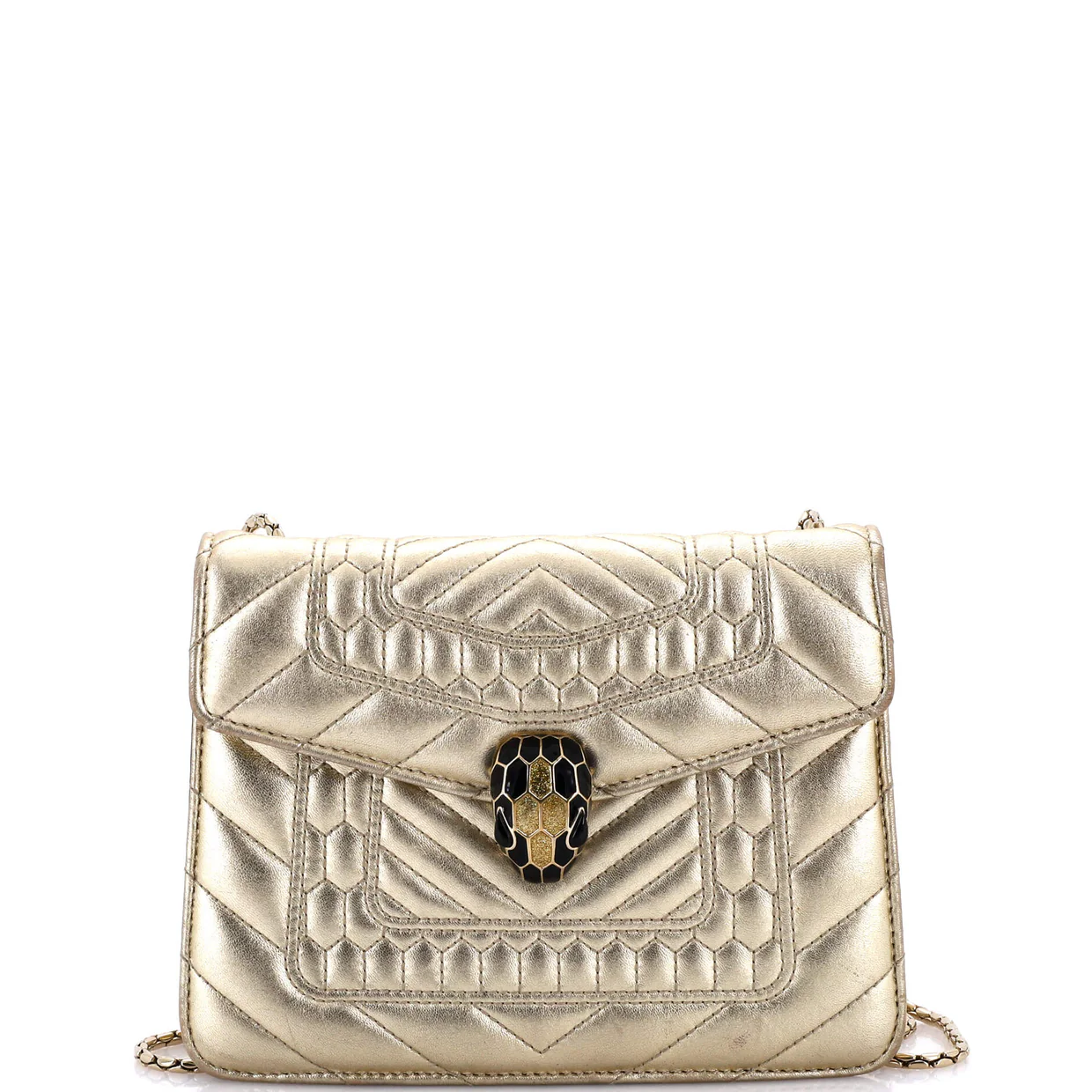 Serpenti Forever Square Shoulder Bag Quilted Leather Small - Deep Luxury