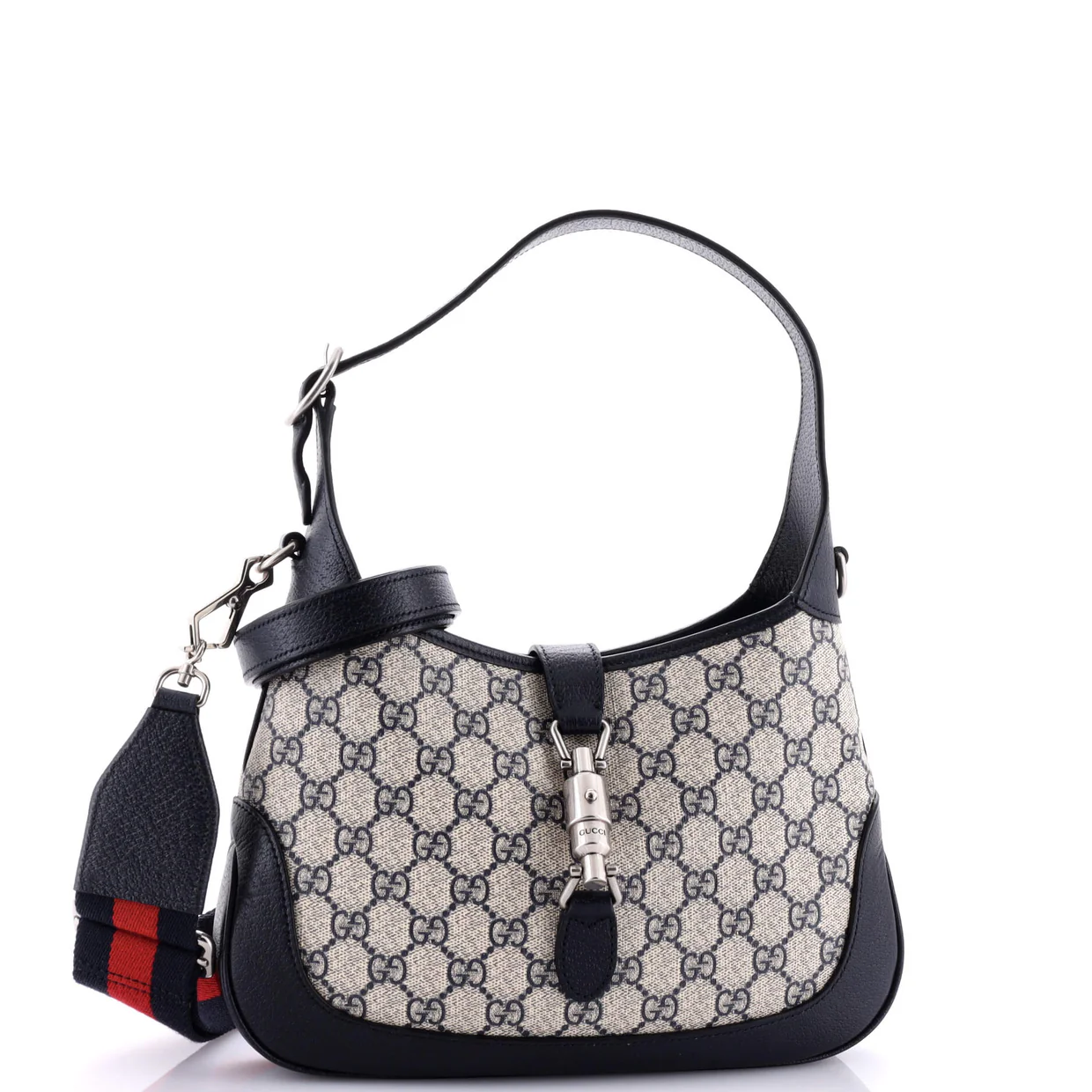 Web Strap Jackie 1961 Hobo GG Coated Canvas Small - Deep Luxury