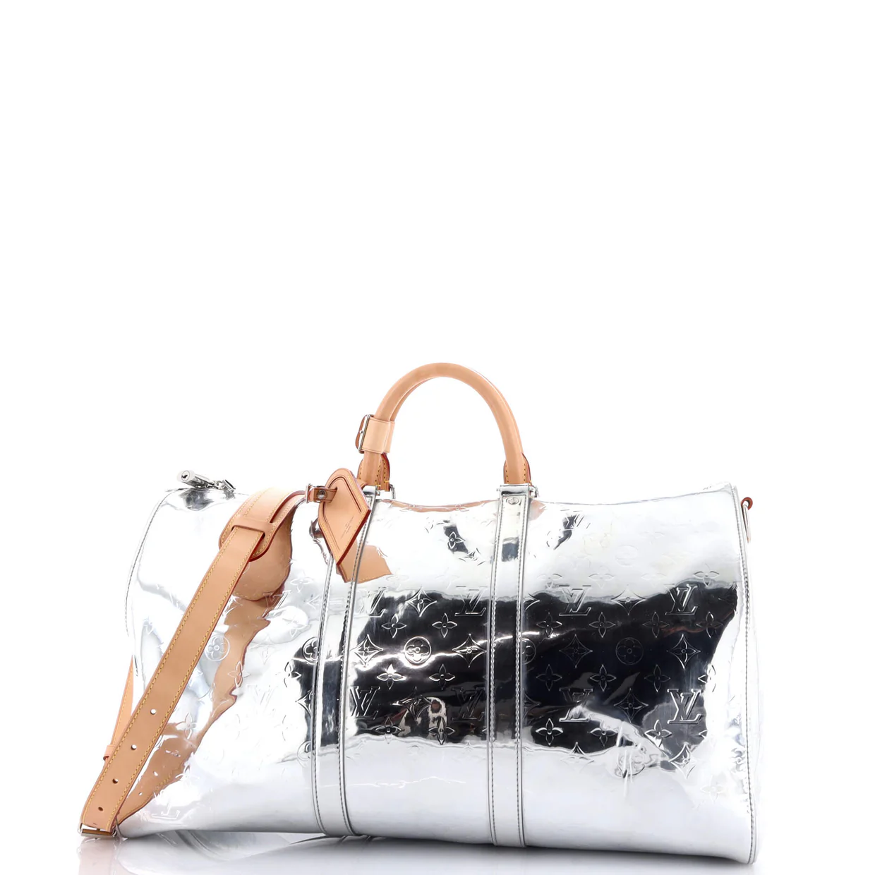 Keepall Bandouliere Bag Monogram Mirror Coated Canvas 50 - Deep Luxury