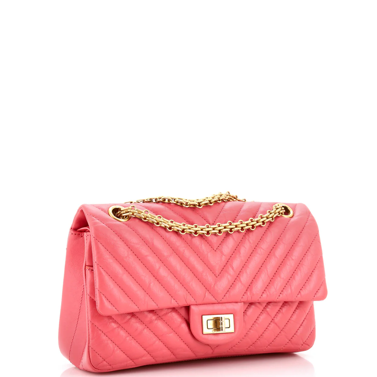 Reissue 2.55 Flap Bag Chevron Aged Calfskin 225 - Deep Luxury