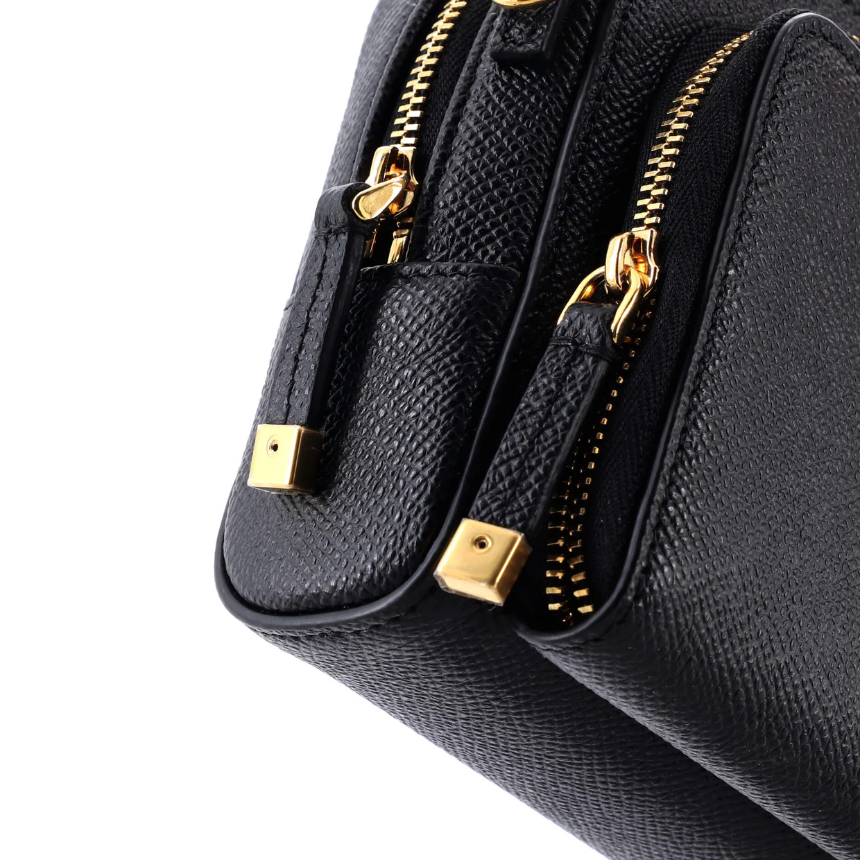 Caro Double Pouch Crossbody Bag Leather - Deep Luxury