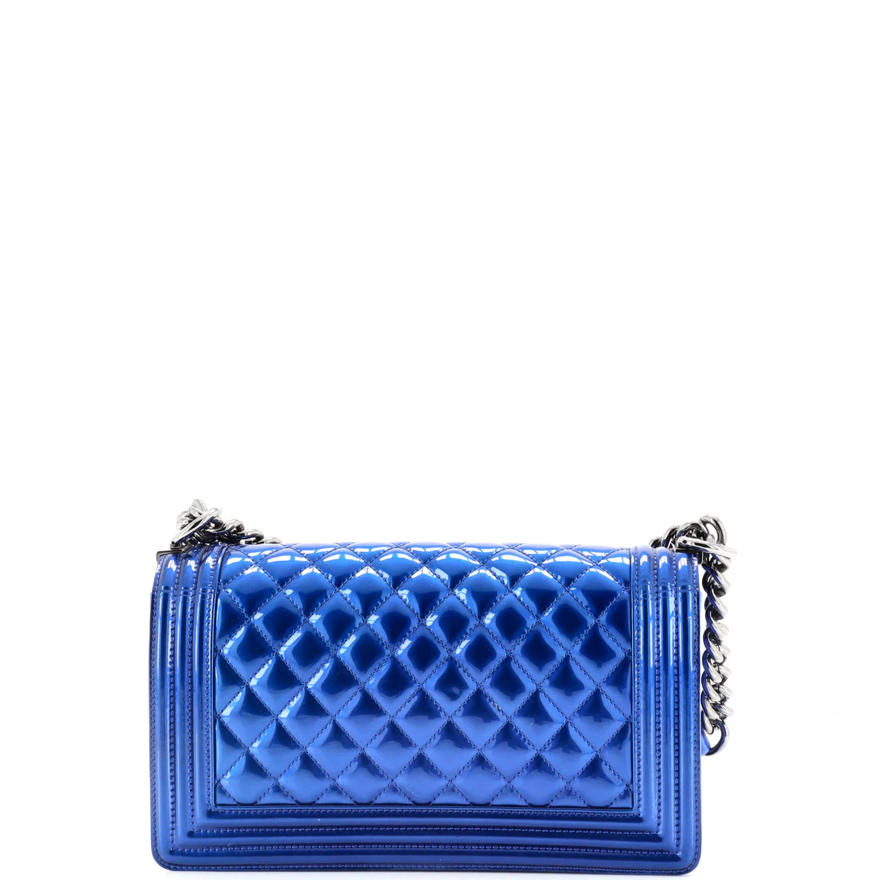 Boy Flap Bag Quilted Patent Old Medium - Deep Luxury