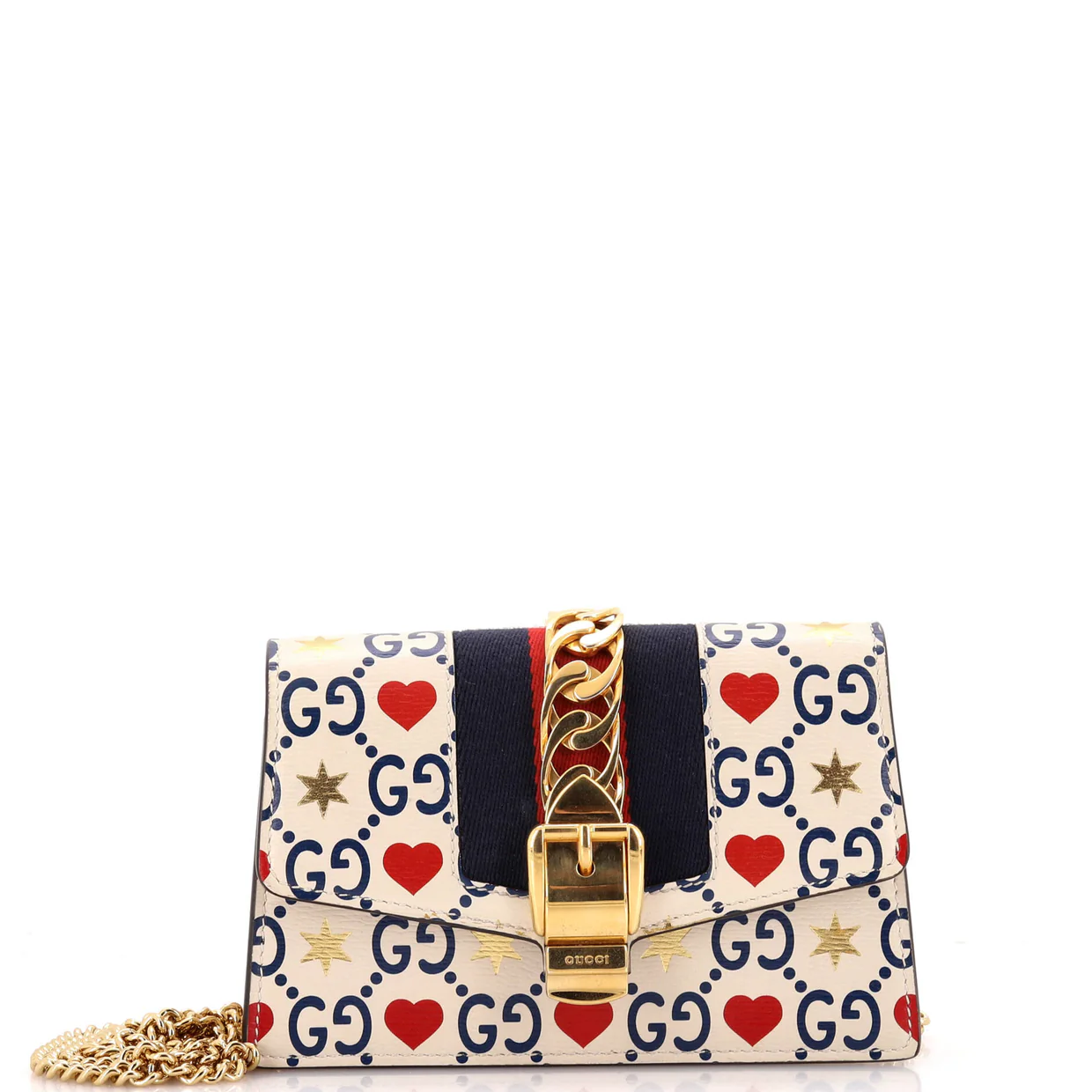 Sylvie Chain Shoulder Bag Printed Leather Super Mini - Deep Luxury