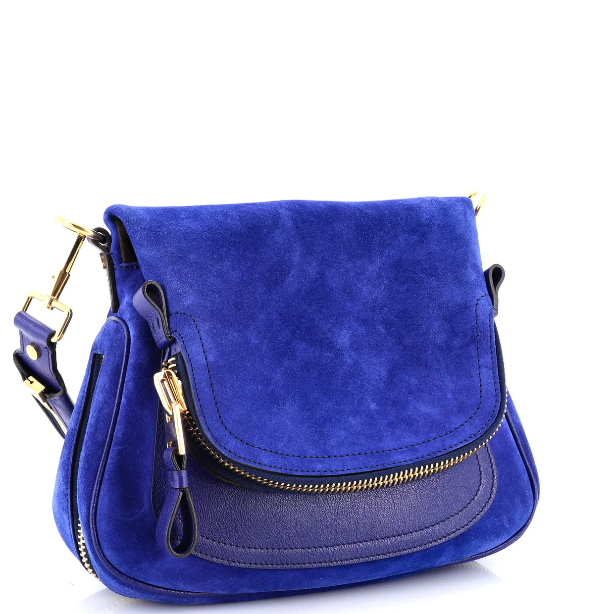 Jennifer Crossbody Bag Suede Medium - Deep Luxury