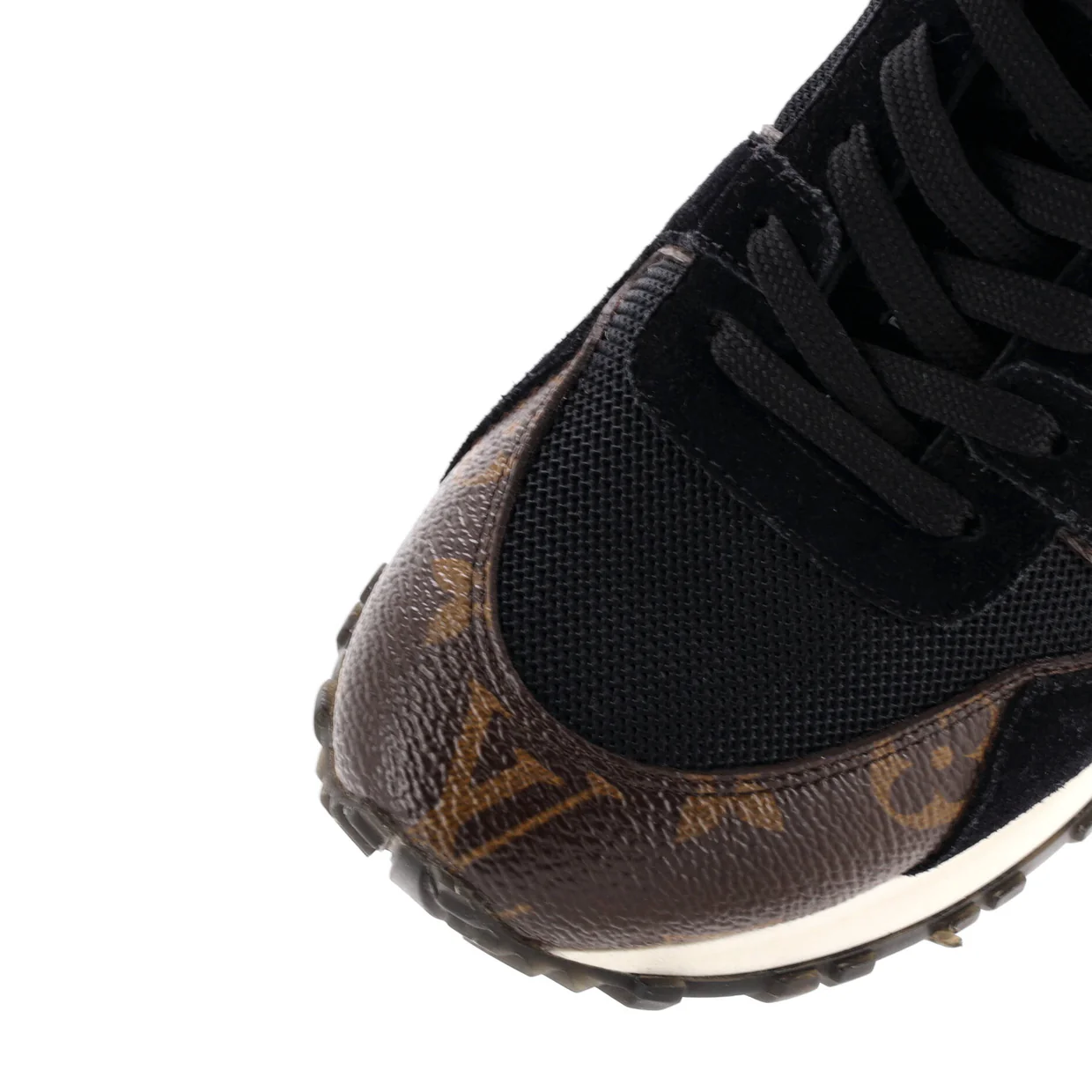 Women's Run Away Sneakers Mesh with Monogram Canvas and Suede - Deep Luxury