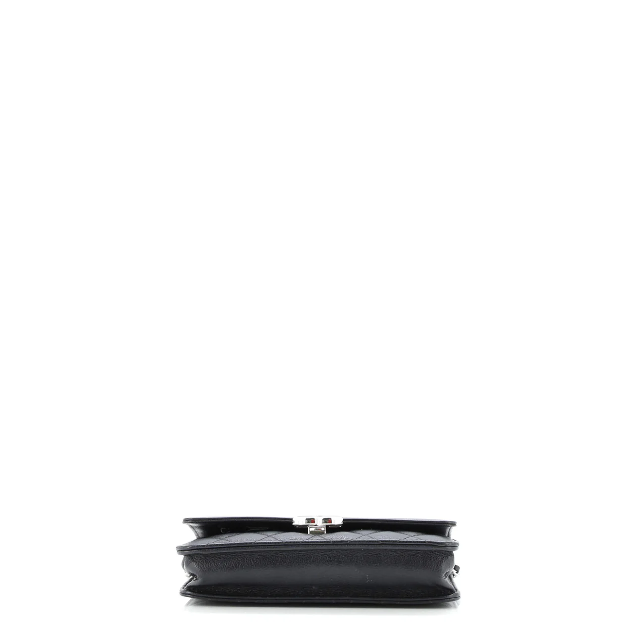 CC Box Wallet on Chain Quilted Caviar - Deep Luxury
