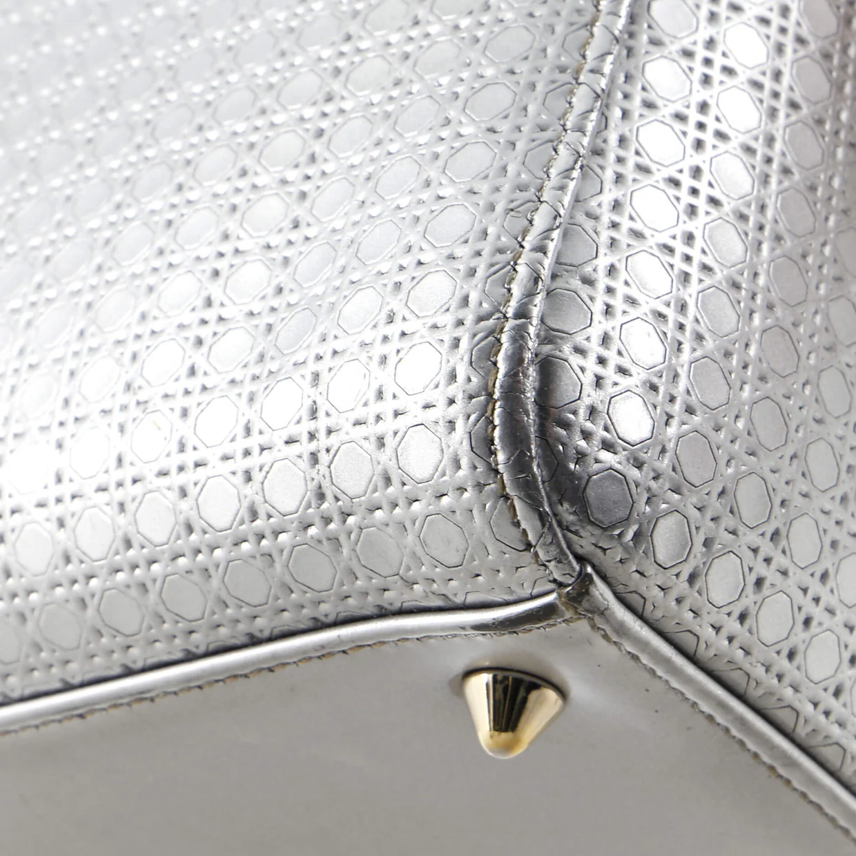 Lady Dior Bag Micro Cannage Metallic Calfskin Medium - Deep Luxury