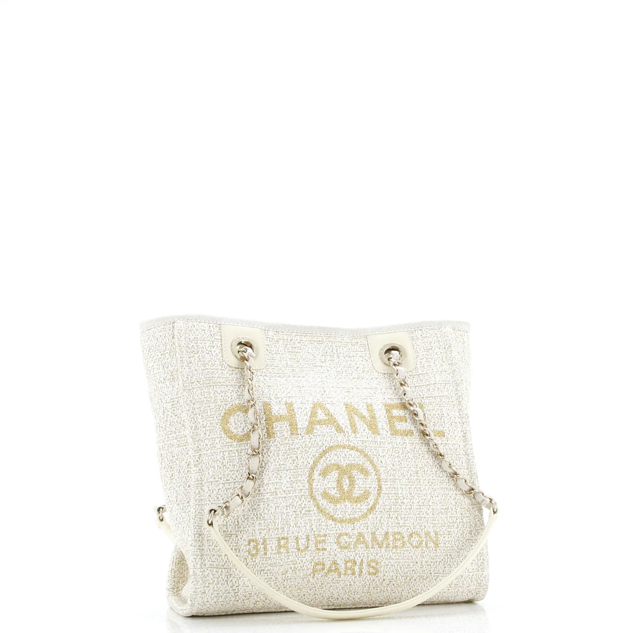 North South Deauville Tote Raffia with Glitter Detail Small - Deep Luxury