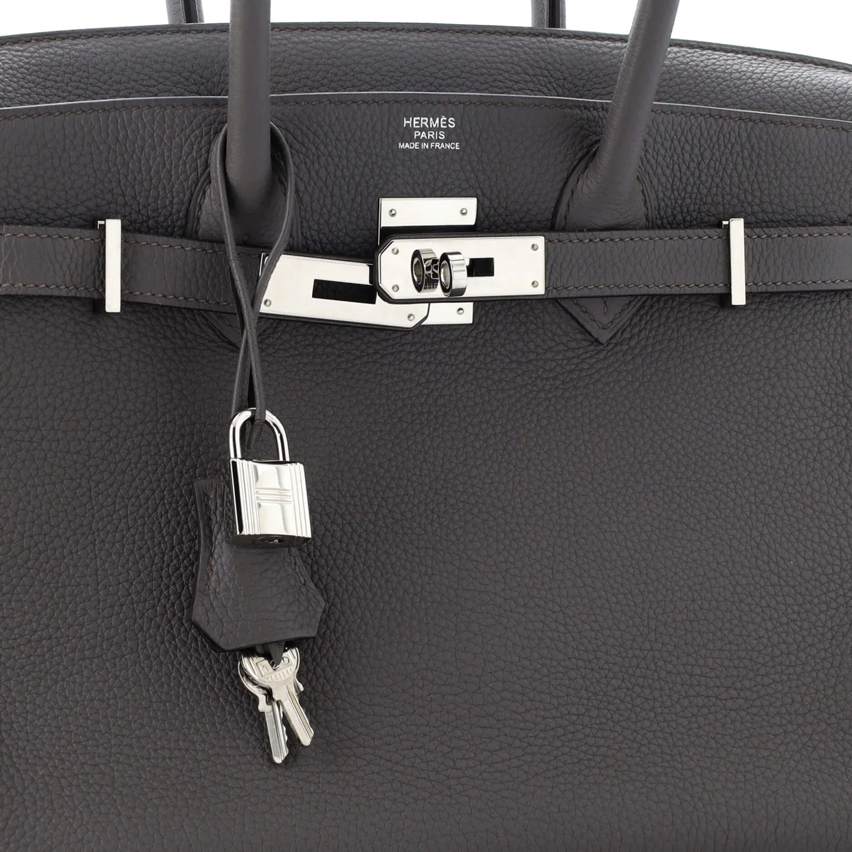 Birkin Handbag Grey Togo with Palladium Hardware 30 - Deep Luxury