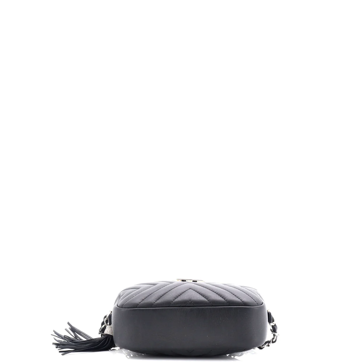 CC Tassel Camera Bag Diagonal Chevron Calfskin Mini - Deep Luxury