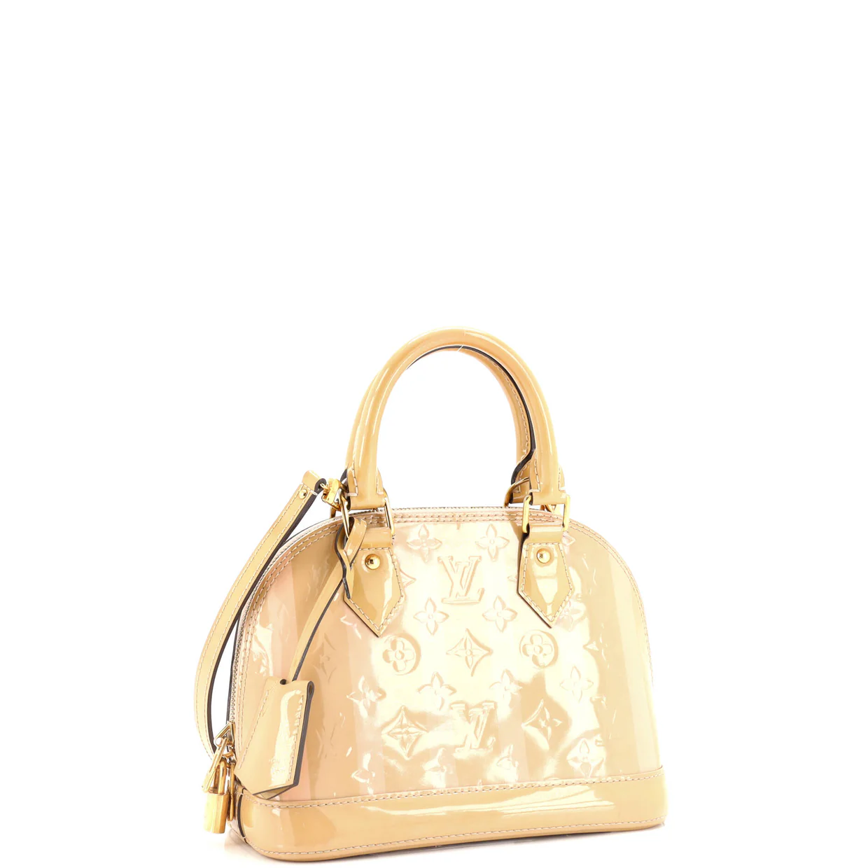 Alma Handbag Limited Edition Monogram Vernis Rayures BB - Deep Luxury