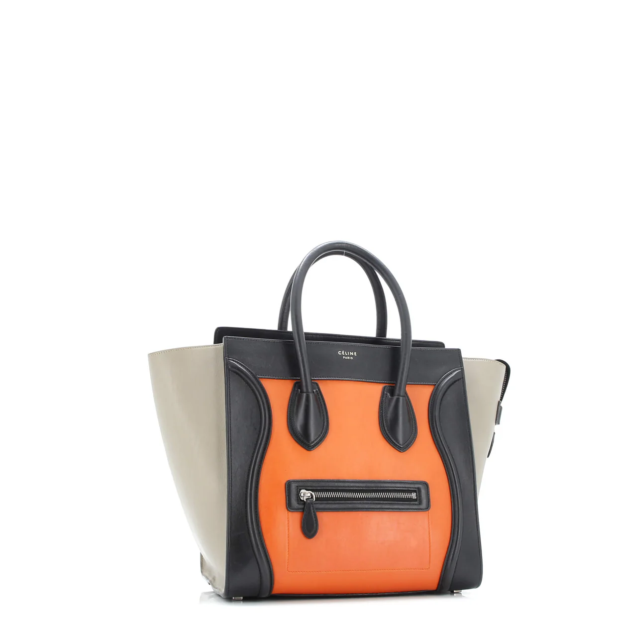 Tricolor Luggage Bag Leather Mini - Deep Luxury