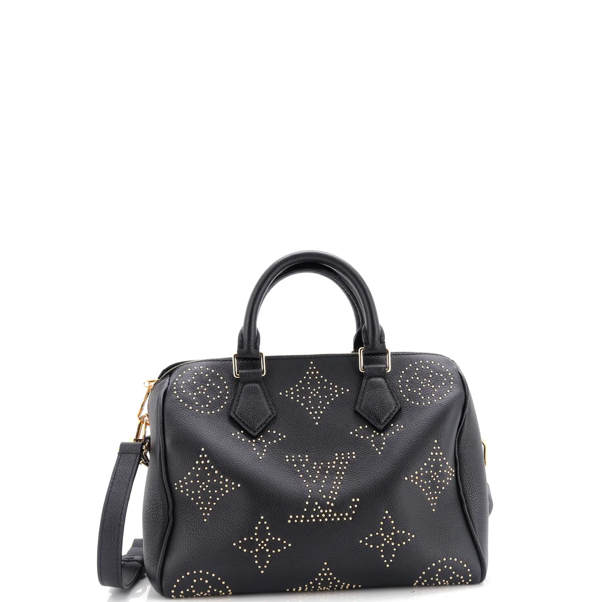 Speedy Bandouliere Bag Studded Monogram Giant Leather 25 - Deep Luxury