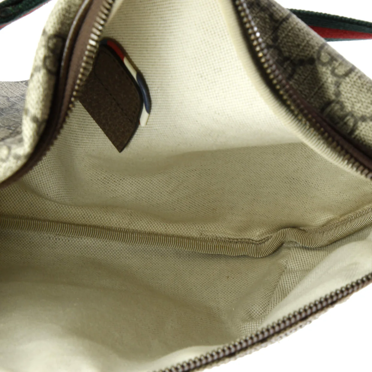 Courrier Zip Belt Bag GG Coated Canvas with Applique - Deep Luxury