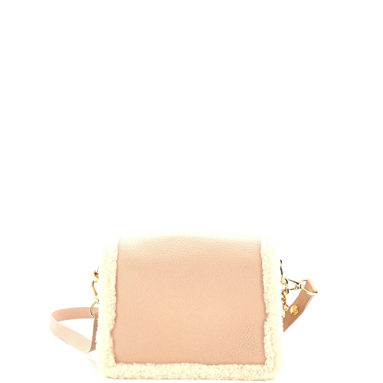 Dauphine Shoulder Bag Leather with Shearling Mini - Deep Luxury