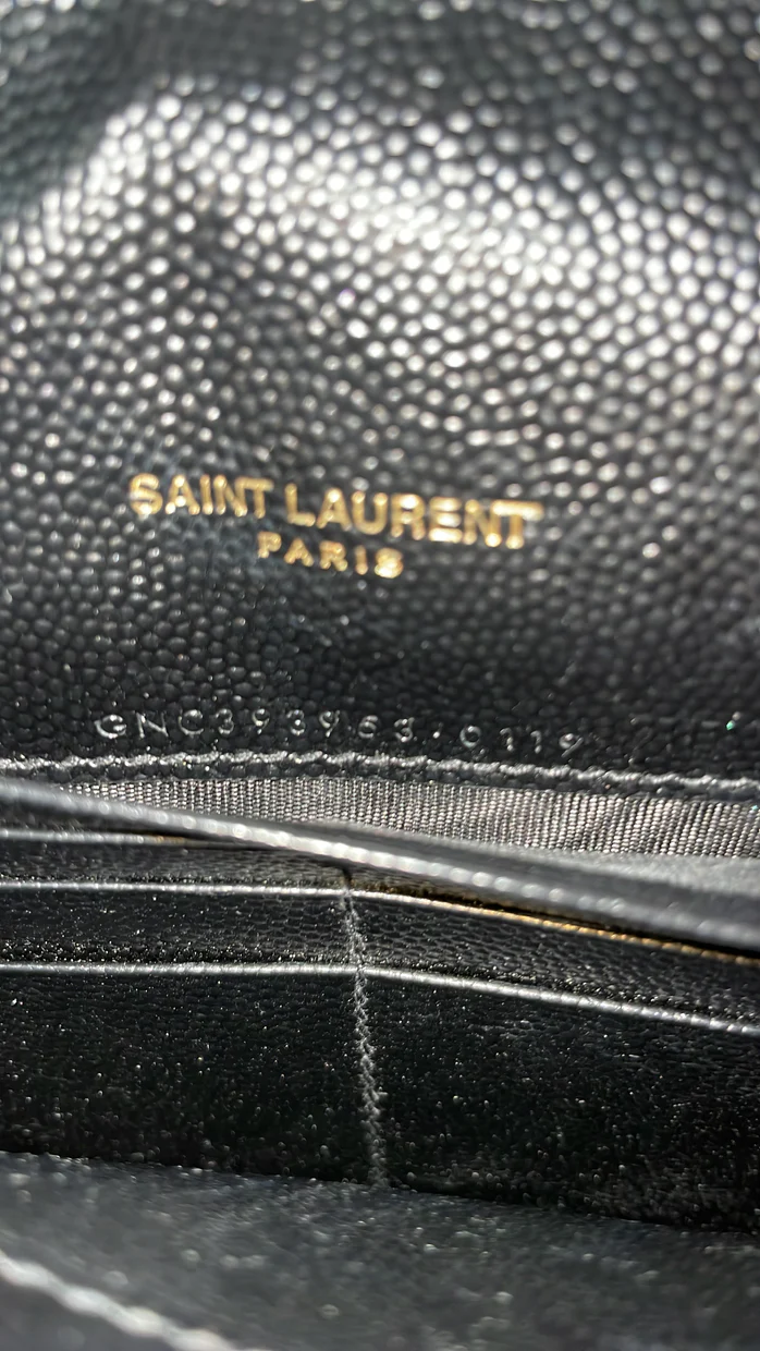 Classic Monogram Wallet on Chain Matelasse Chevron Leather Small - Deep Luxury