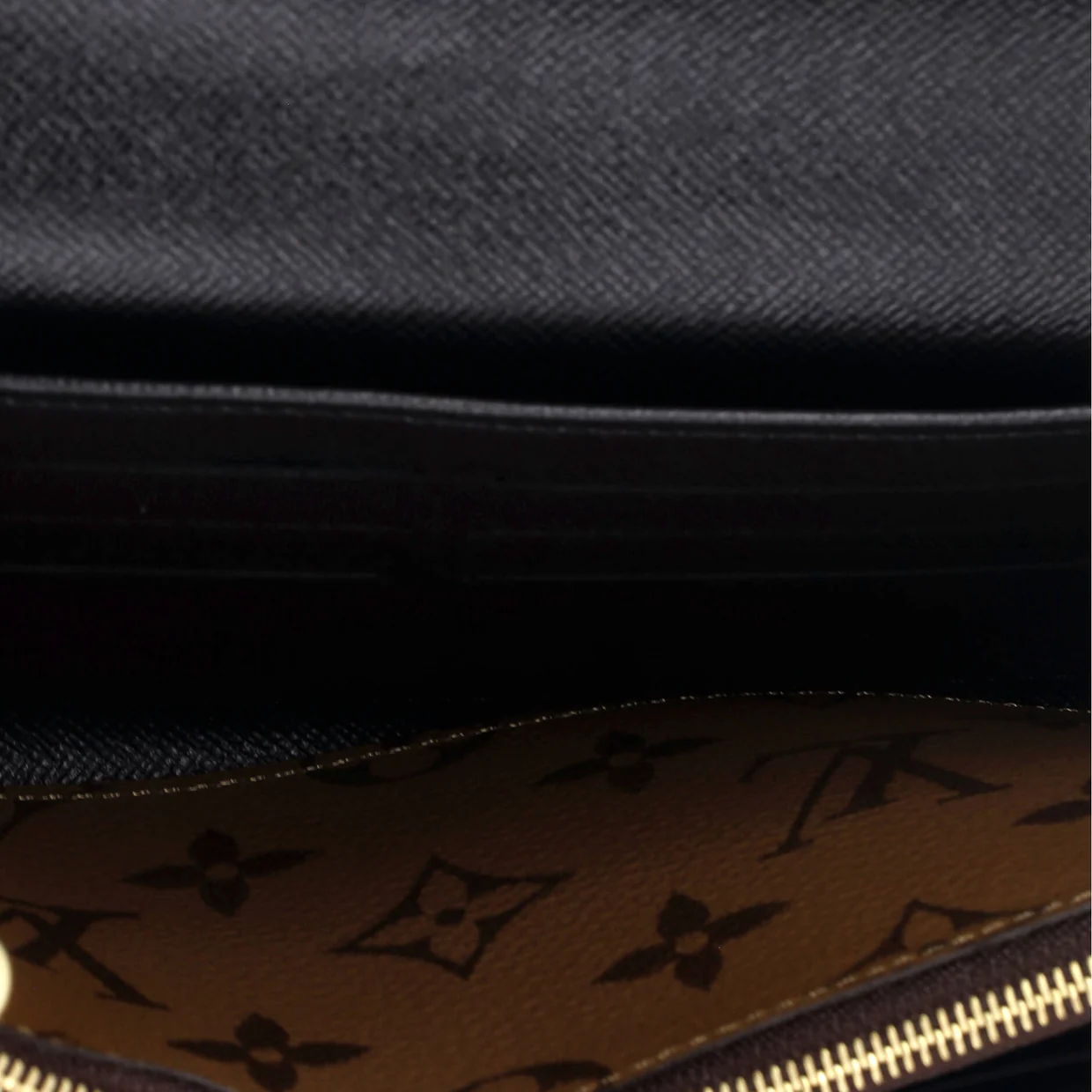 Sarah Wallet NM Reverse Monogram Giant and Monogram Canvas - Deep Luxury