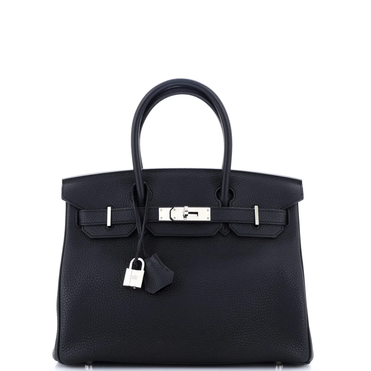 Birkin Handbag Noir Togo with Palladium Hardware 30 - Deep Luxury