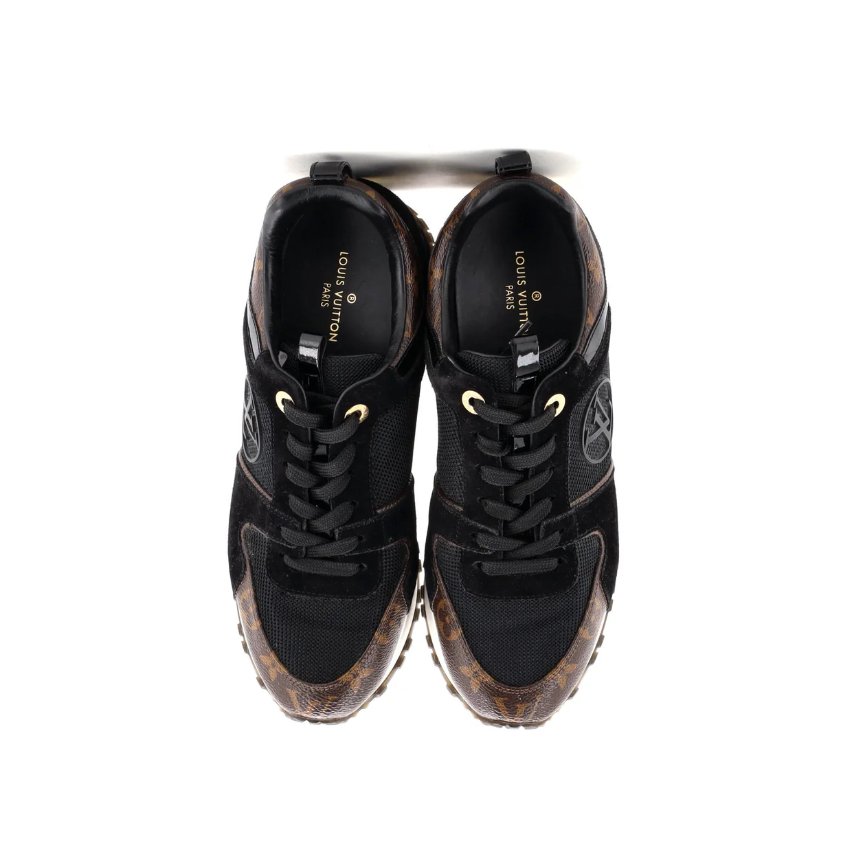 Women's Run Away Sneakers Mesh with Monogram Canvas and Suede - Deep Luxury