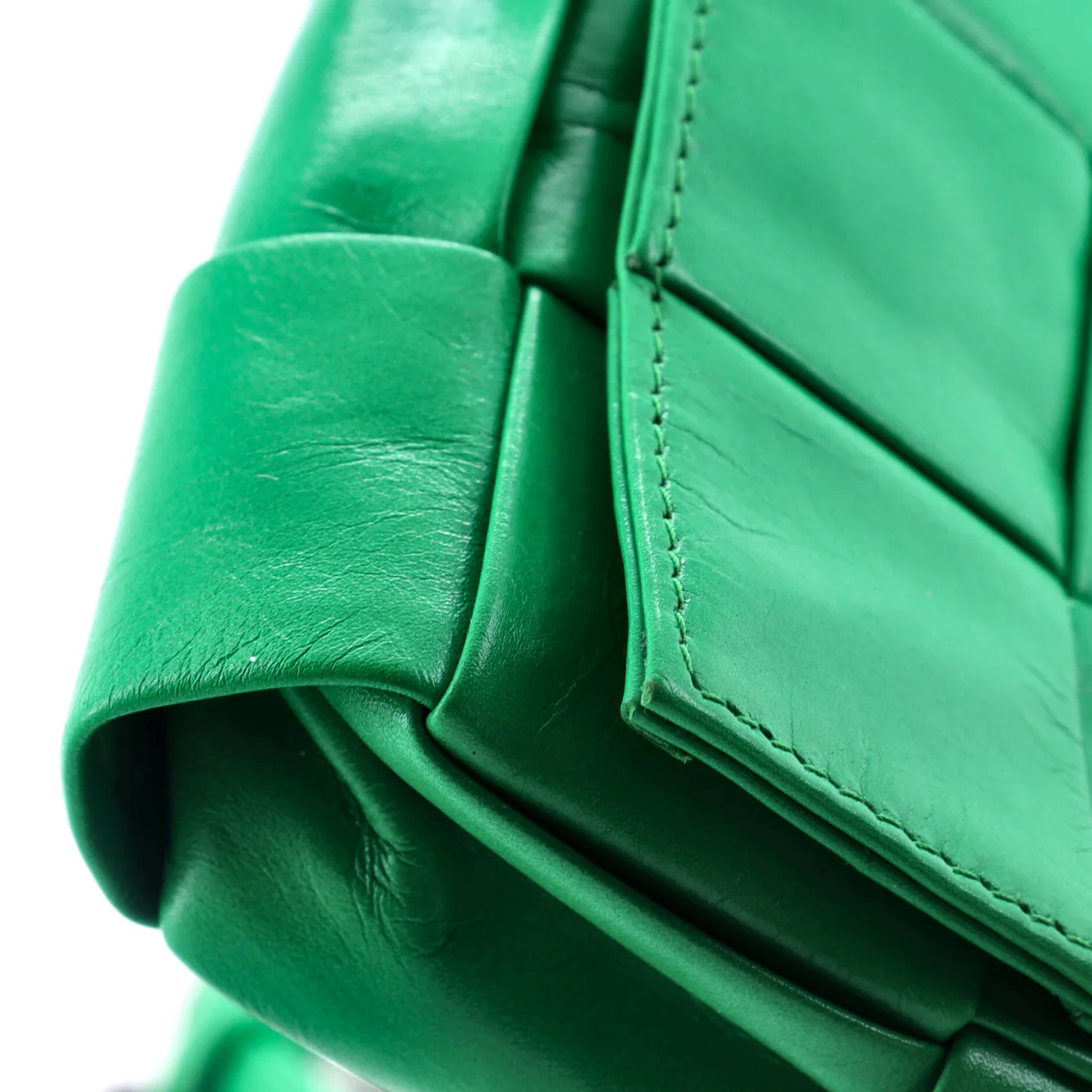 Cassette Crossbody Bag Maxi Intrecciato Leather Mini - Deep Luxury