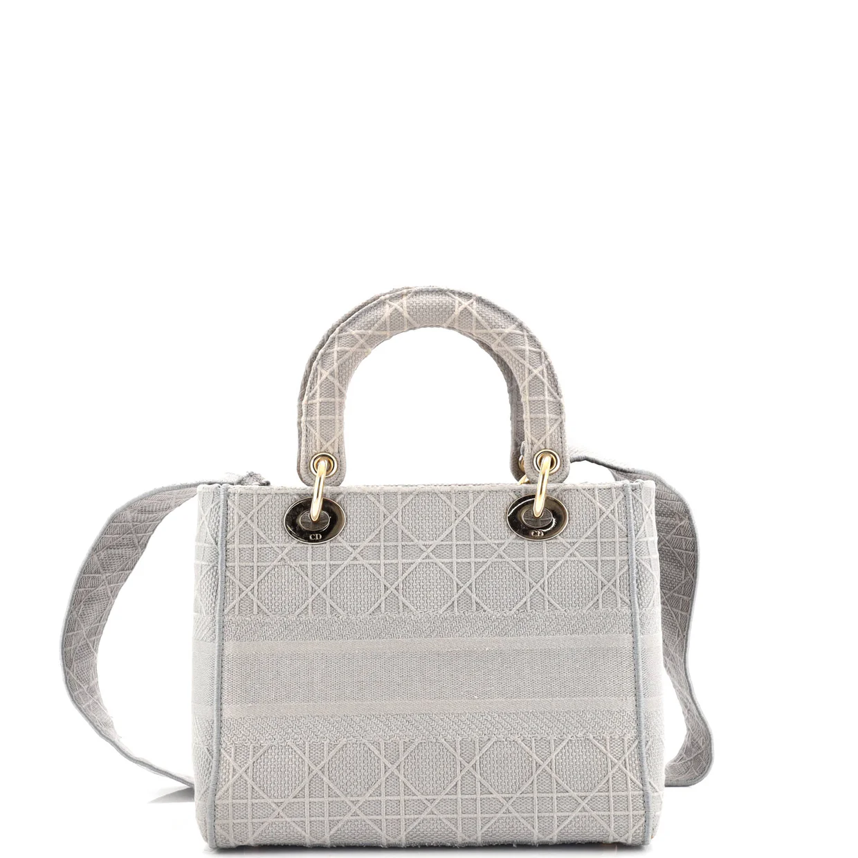 Lady D-Lite Bag Cannage Embroidered Canvas Medium - Deep Luxury